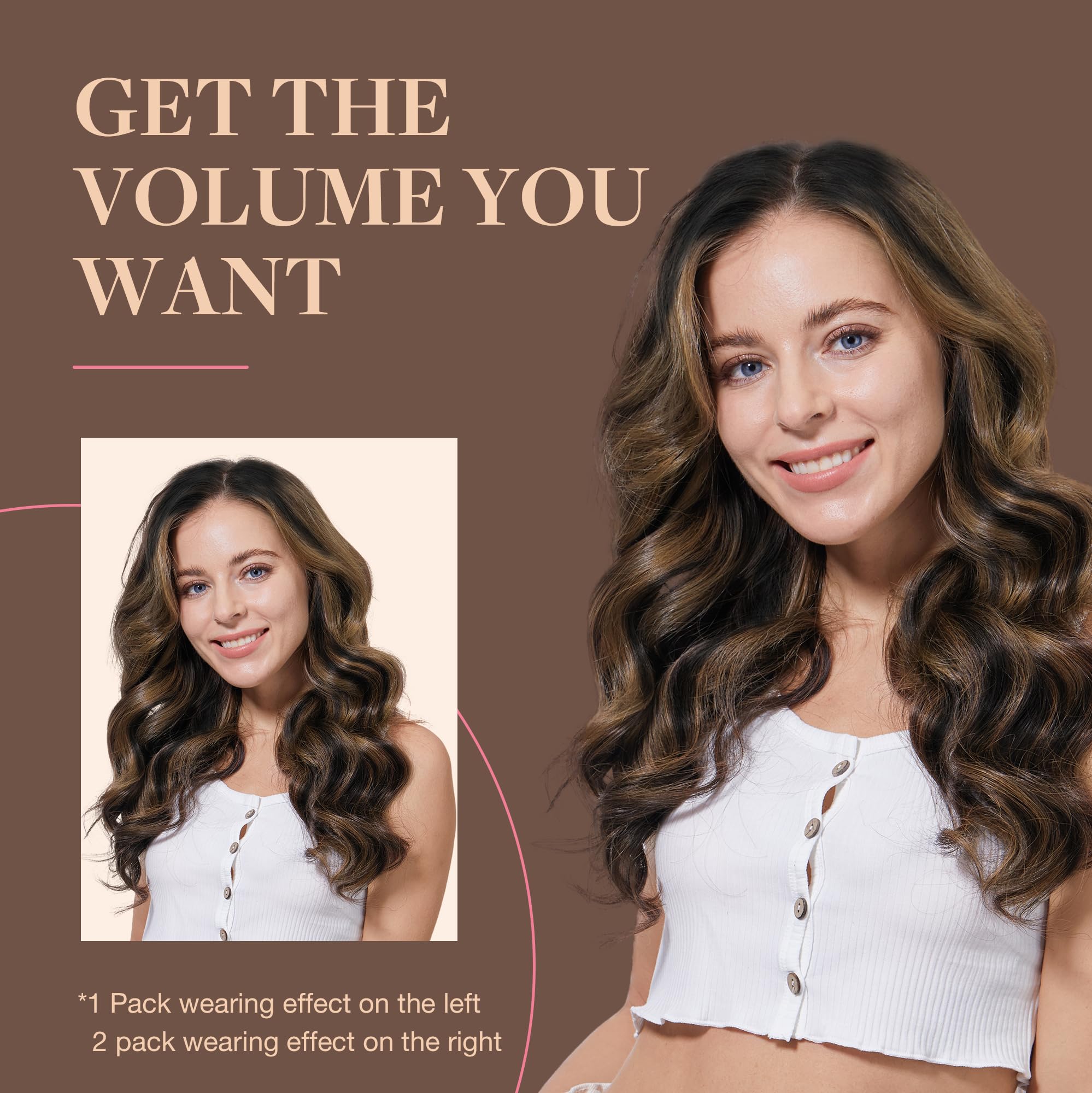 Foto 7 | Extensiones De Cabello Con Clip Goo Goo, Cabello Humano Real, 120 G, 40 Cm - Venta Internacional.