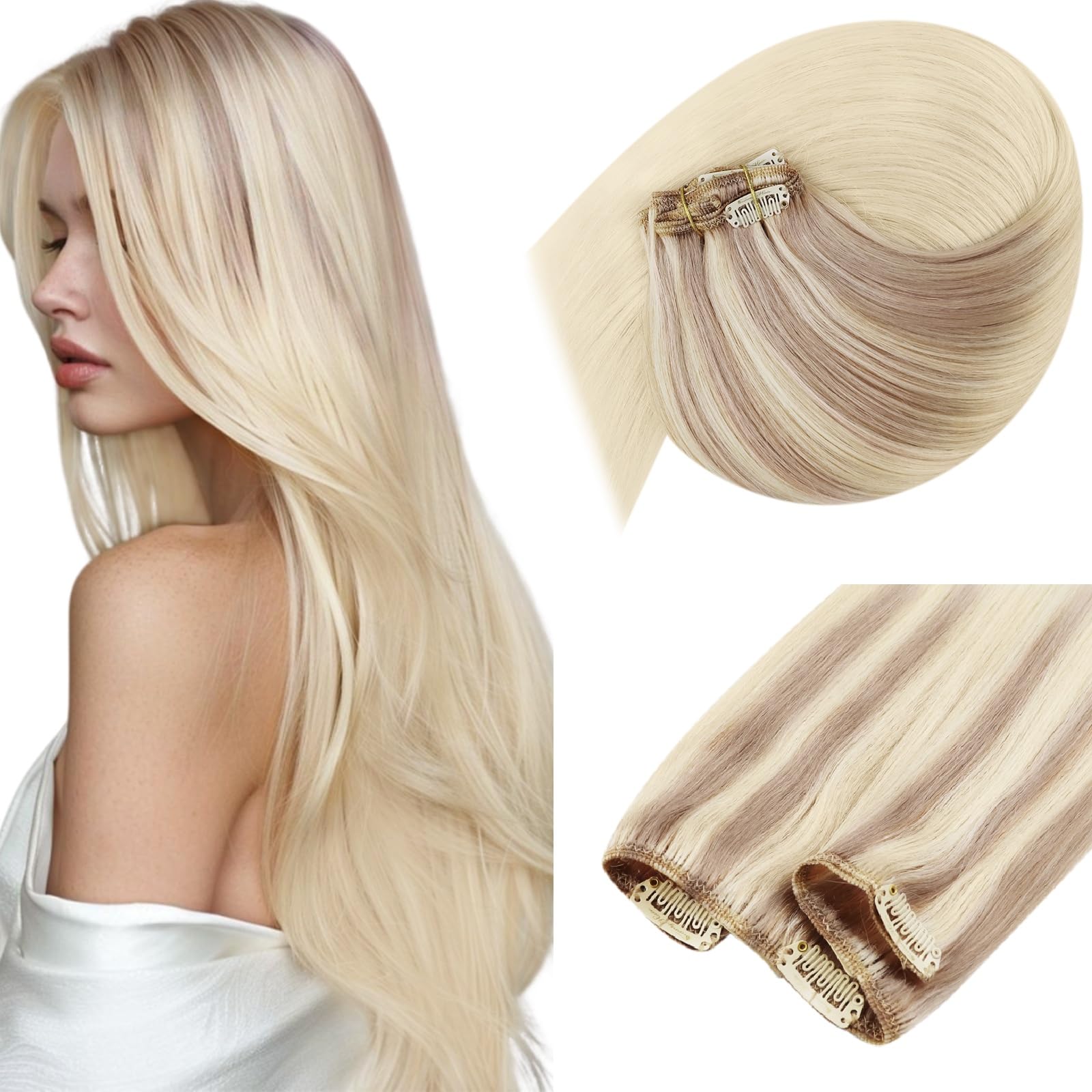 Foto 2 pulgar | Extensiones Con Forma De Pinza Para Cabello Liso Sunny Hair, 30 Cm, 120 G - Venta Internacional.