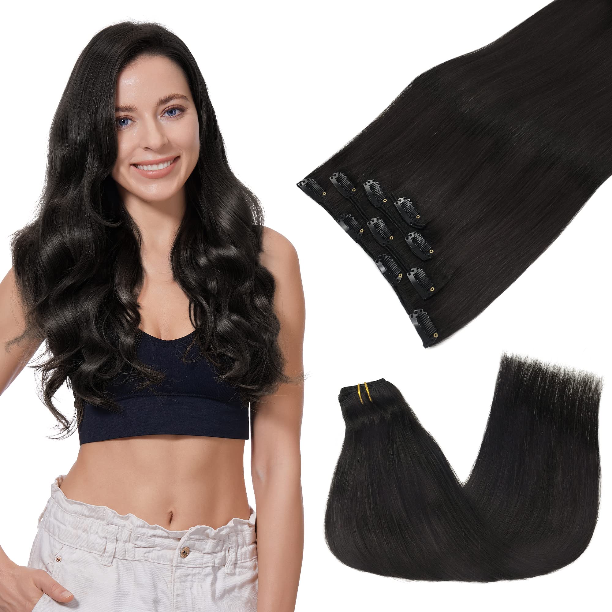 Foto 2 pulgar | Extensiones De Cabello Goo Goo, Cabello Humano Real, 16 Cm, 65 G, 4 Unidades - Venta Internacional.