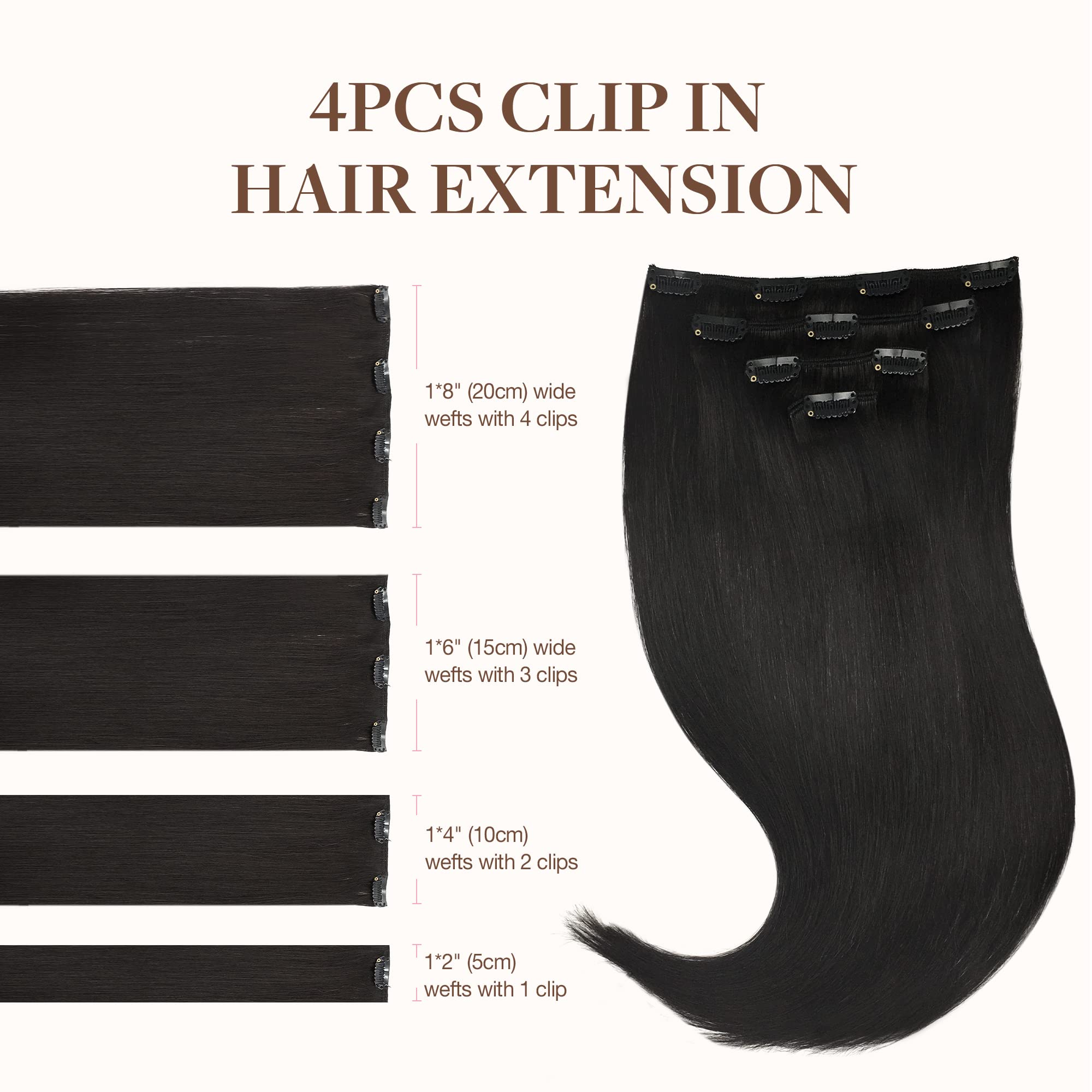 Foto 3 pulgar | Extensiones De Cabello Goo Goo, Cabello Humano Real, 16 Cm, 65 G, 4 Unidades - Venta Internacional.