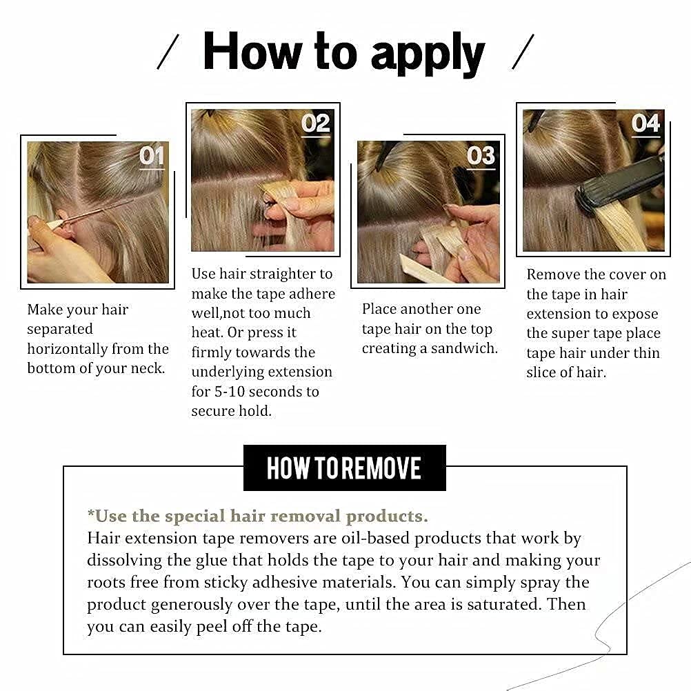 Foto 6 | Extensiones De Cabello Humano Moresoo Balayage Con Cinta Adhesiva, 45 Cm - Venta Internacional.