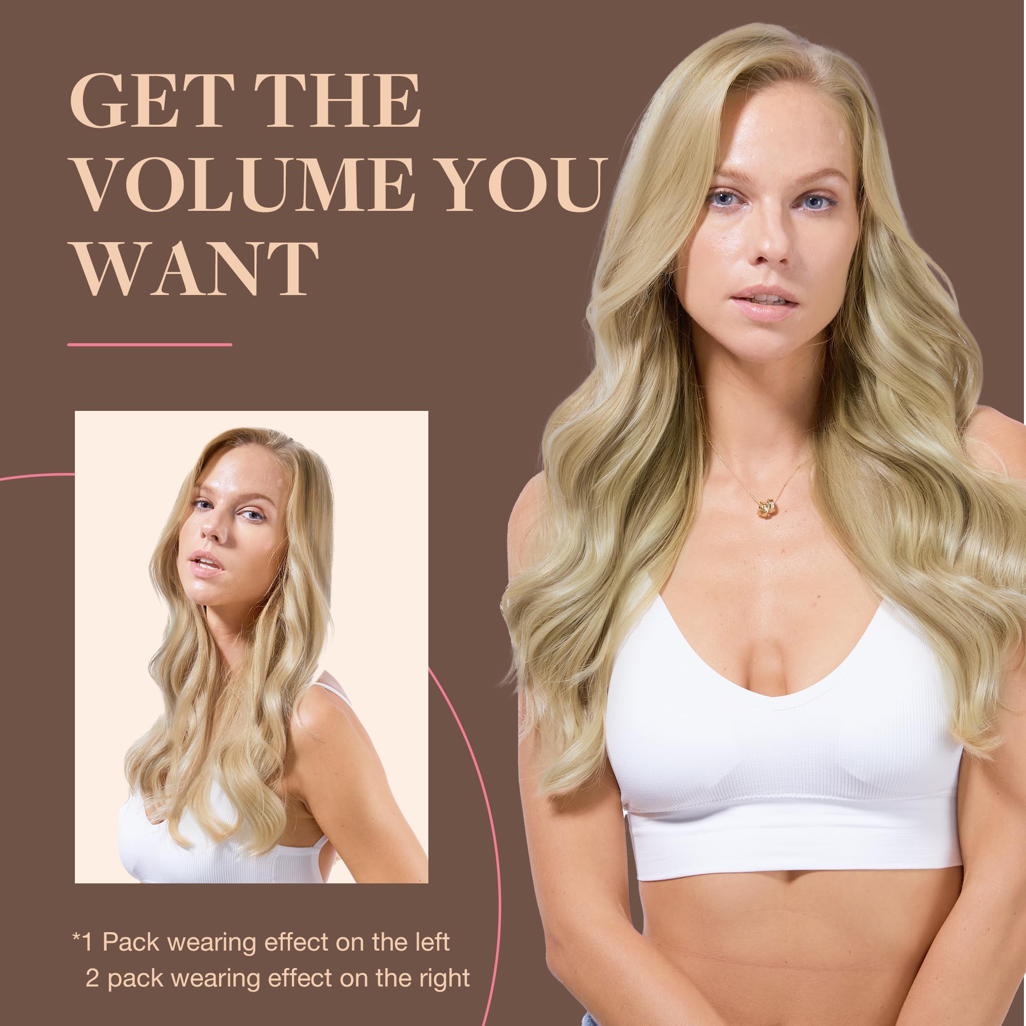Foto 8 pulgar | Extensiones De Cabello Goo Goo, Cabello Humano Real, 40 Cm, 120 G, 7 Unidades - Venta Internacional.