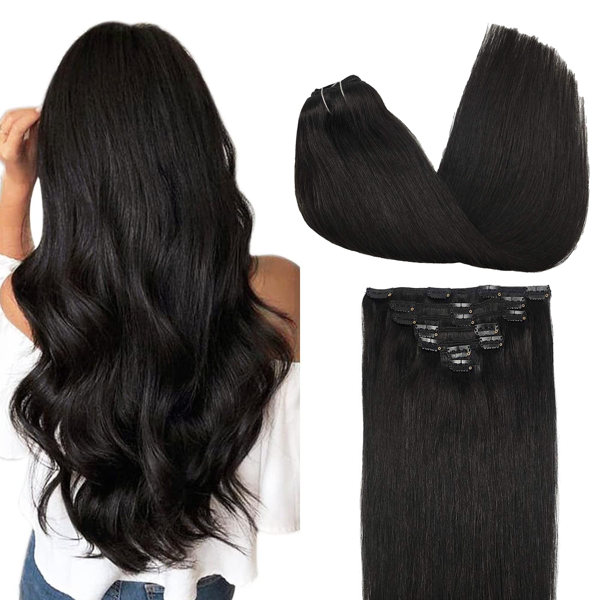 Foto 1 | Extensiones De Cabello Goo Goo, Cabello Humano Real, 14 Pulgadas, 120 G, 7 Unidades - Venta Internacional.