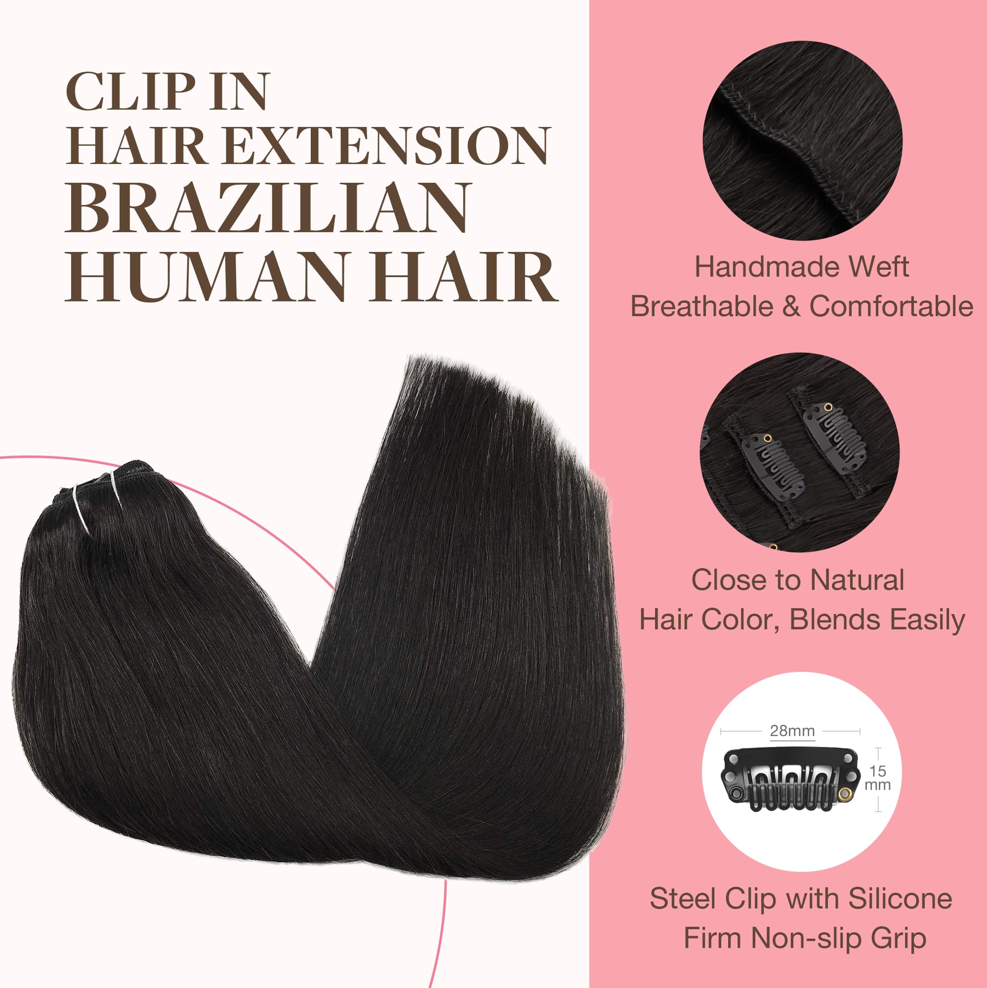 Foto 3 | Extensiones De Cabello Goo Goo, Cabello Humano Real, 14 Pulgadas, 120 G, 7 Unidades - Venta Internacional.