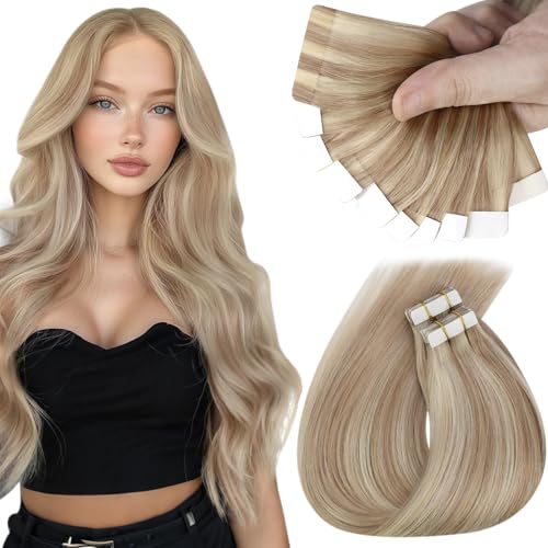 Foto 2 pulgar | Extensiones De Cabello Sunny Hair Con Cinta Adhesiva En Cabello Humano, 60 Cm, Rubio Ceniza - Venta Internacional.