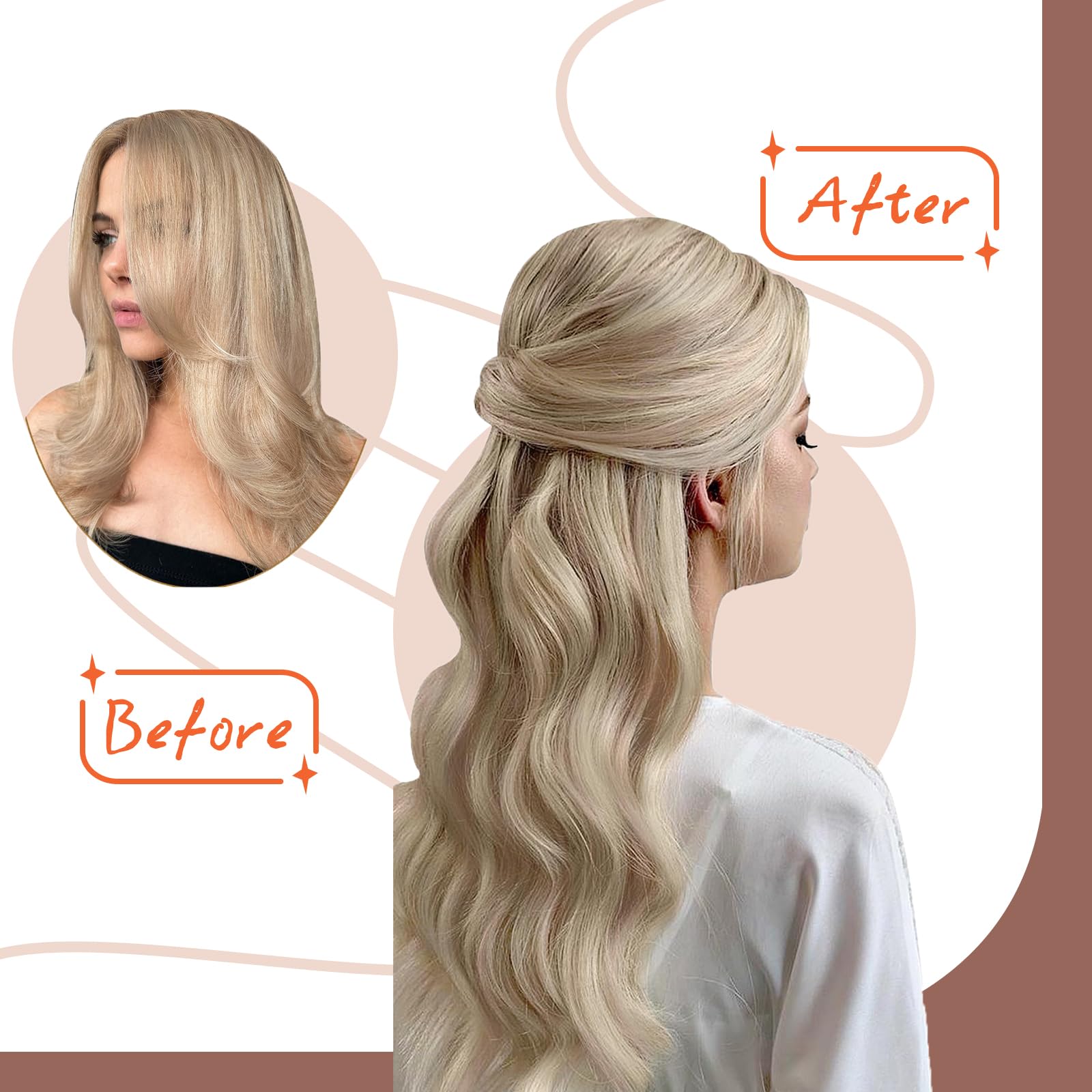 Foto 7 pulgar | Extensiones De Cabello Sunny Hair Con Cinta Adhesiva En Cabello Humano, 60 Cm, Rubio Ceniza - Venta Internacional.