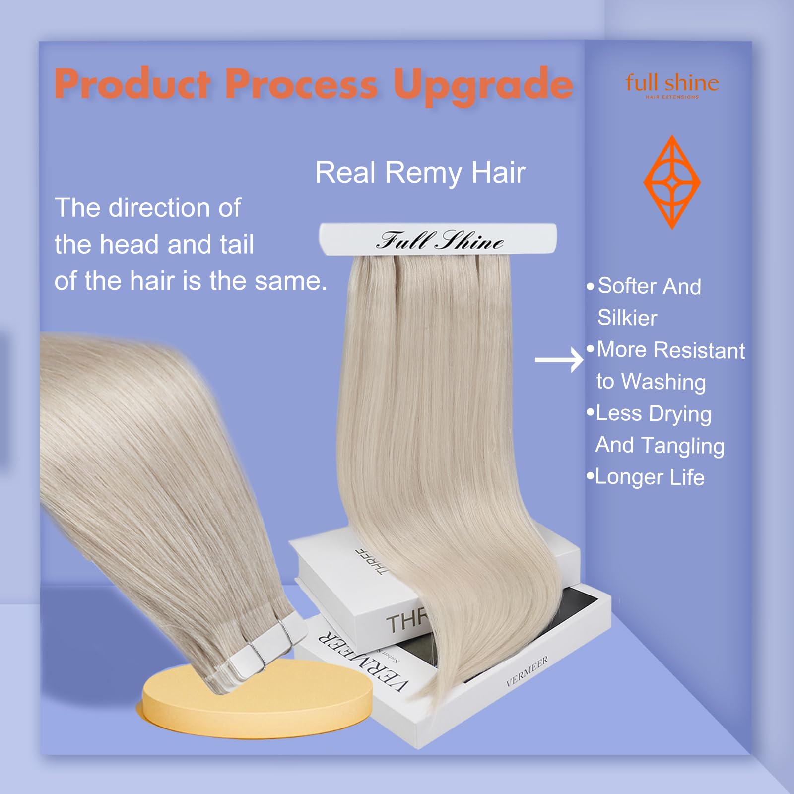 Foto 3 pulgar | Extensiones De Cabello Humano Remy Con Cinta Adhesiva, 50 G, 20 Unidades - Venta Internacional.