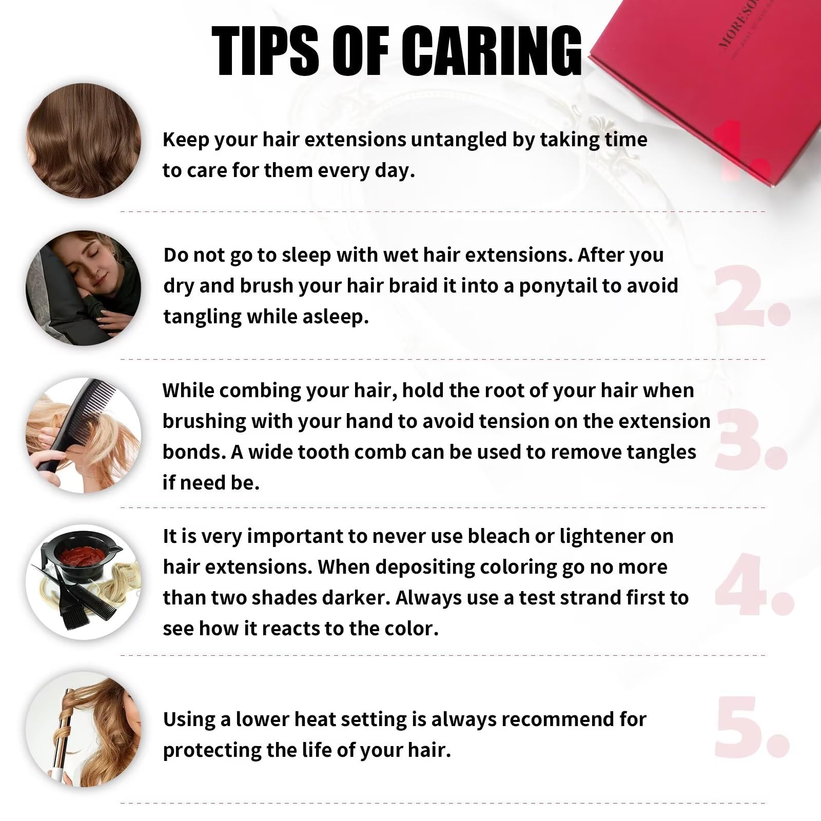 Foto 7 pulgar | Extensiones De Cabello Con Cinta Adhesiva Moresoo Balayage De Marrón A Caramelo - Venta Internacional.