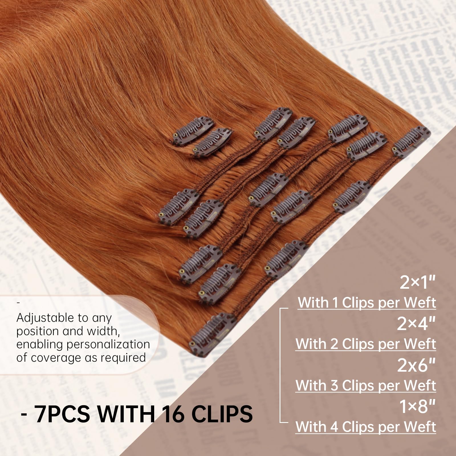 Foto 4 pulgar | Extensiones De Cabello Con Clip Sunny Hair Straight Human Hair 350 - Venta Internacional.