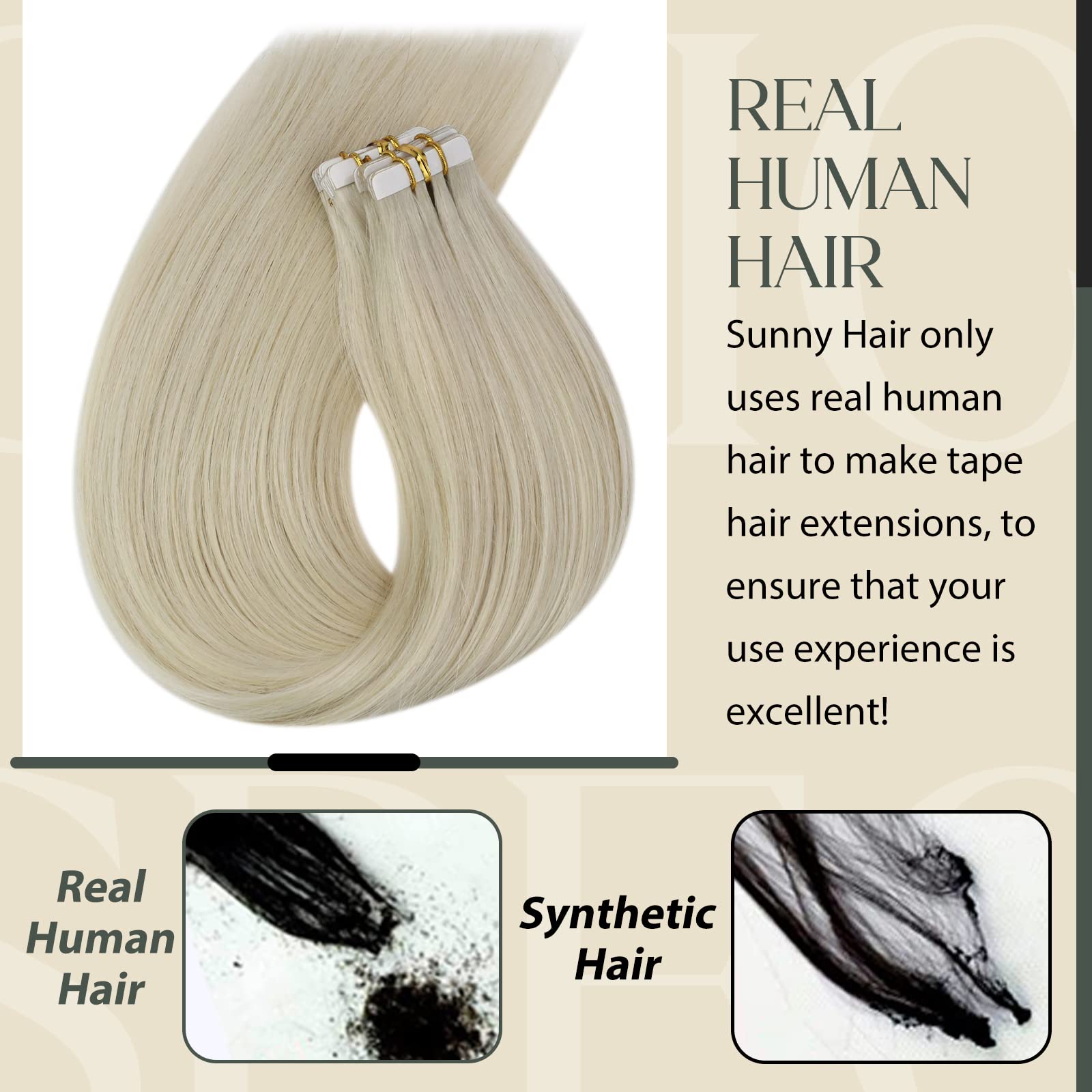 Foto 5 pulgar | Extensiones De Pelo Con Cinta Adhesiva, Cabello Humano Rubio, 40 Cm - Venta Internacional.