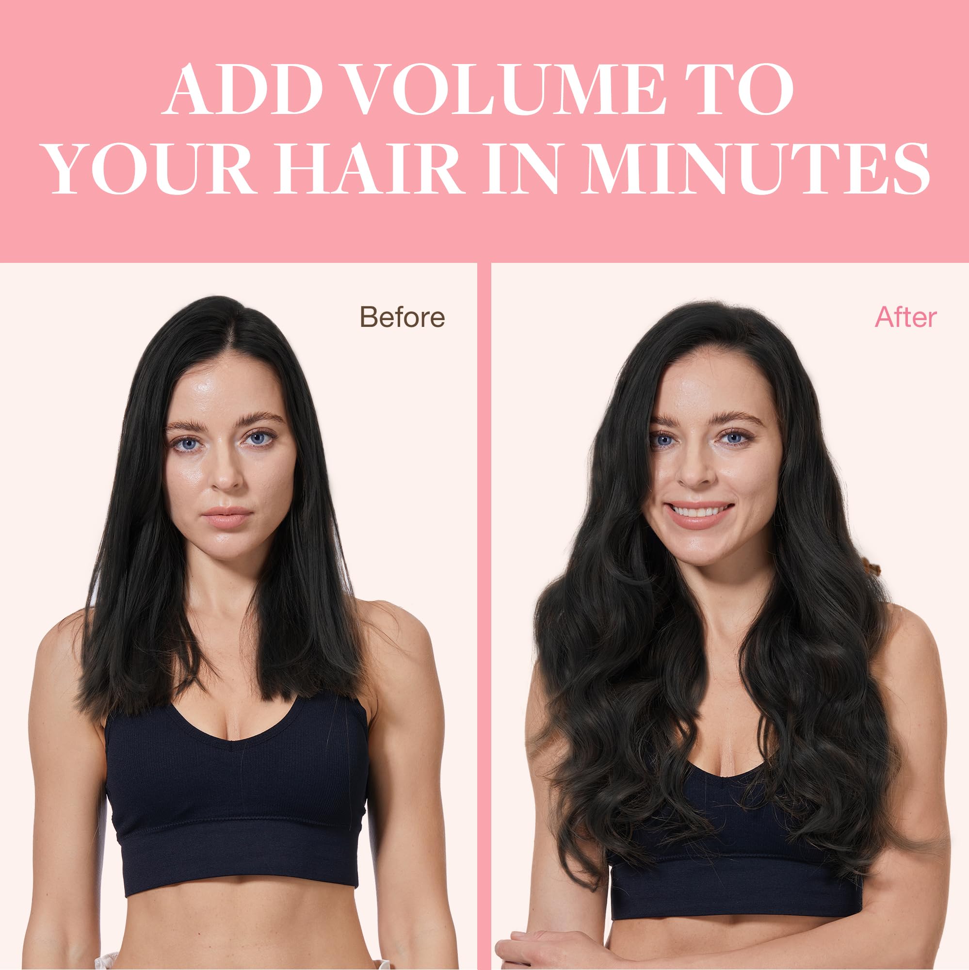 Foto 6 pulgar | Extensiones De Cabello Goo Goo, Cabello Humano Real, 14 Pulgadas, 120 G, 7 Unidades, Negro Azabache - Venta Internacio