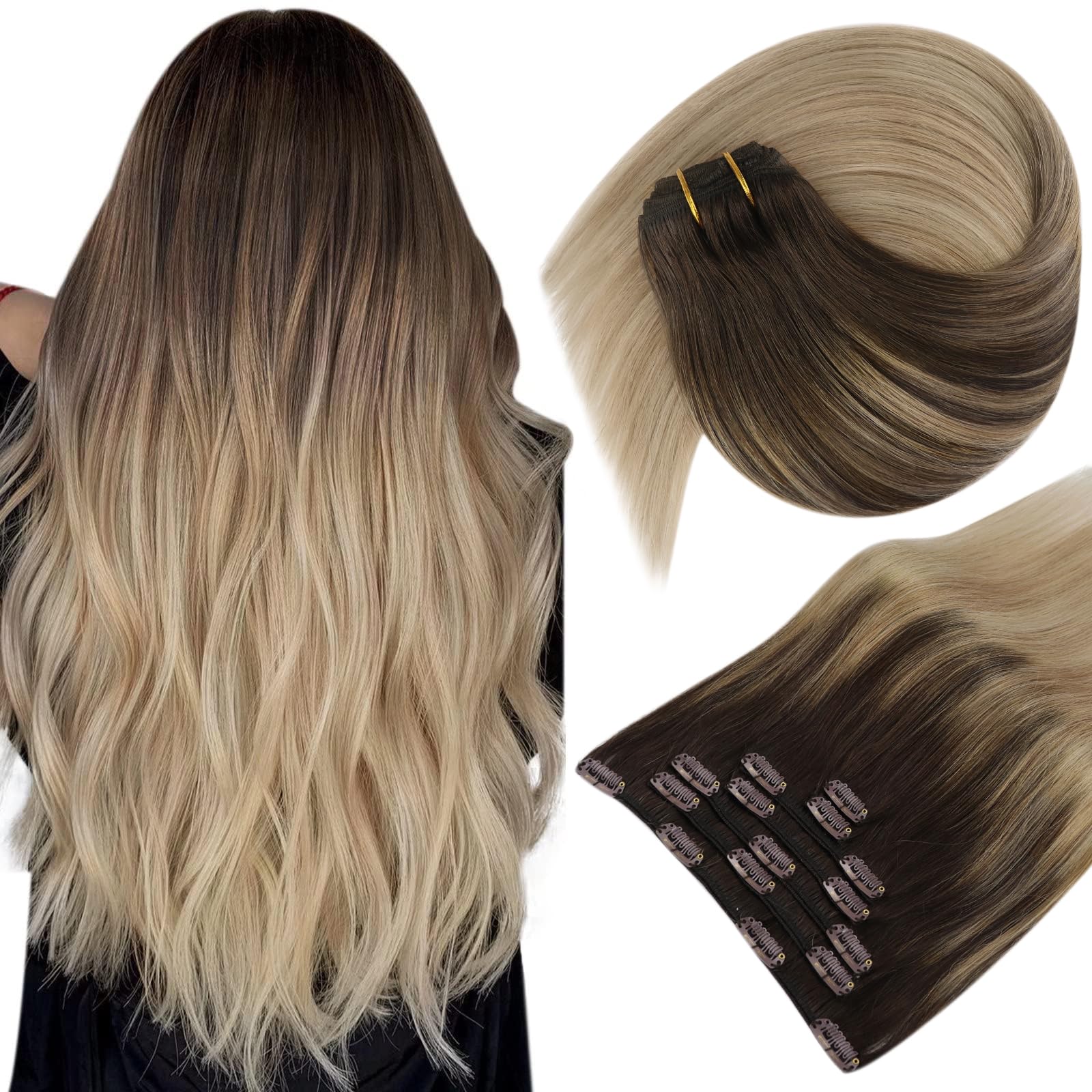 Foto 2 pulgar | Extensiones Con Forma De Pinza, Cabello Humano Sunny Hair Straight Remy - Venta Internacional.