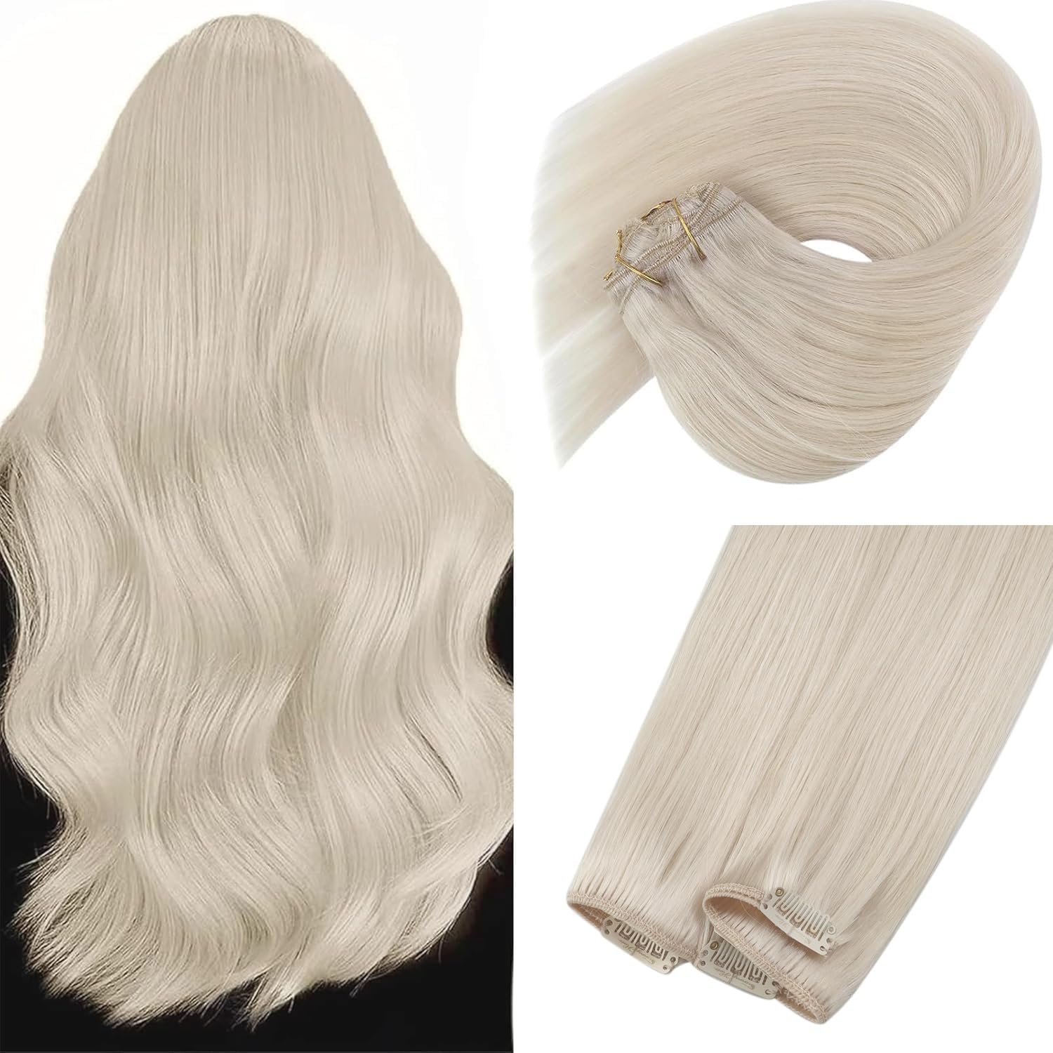 Foto 1 | Extensiones Con Forma De Pinza, Cabello Humano Liso, Brillante, 30 Cm - Venta Internacional.
