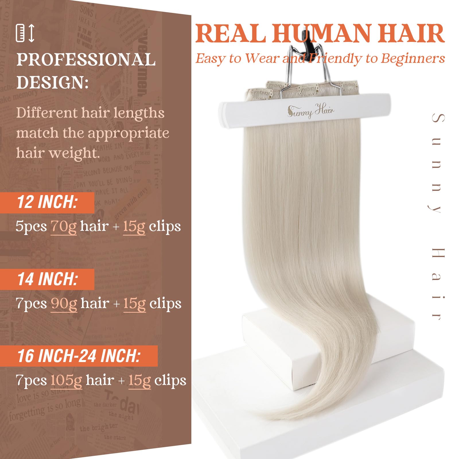 Foto 2 | Extensiones Con Forma De Pinza, Cabello Humano Liso, Brillante, 30 Cm - Venta Internacional.