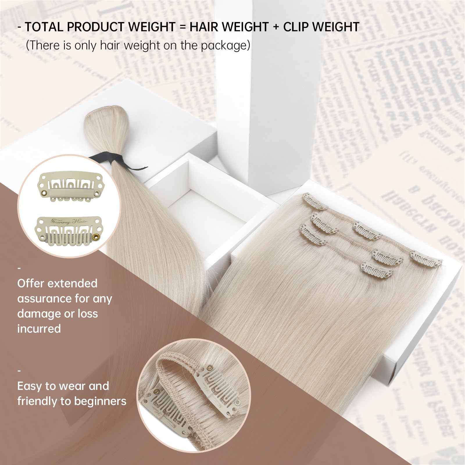 Foto 4 pulgar | Extensiones Con Forma De Pinza, Cabello Humano Liso, Brillante, 30 Cm - Venta Internacional.