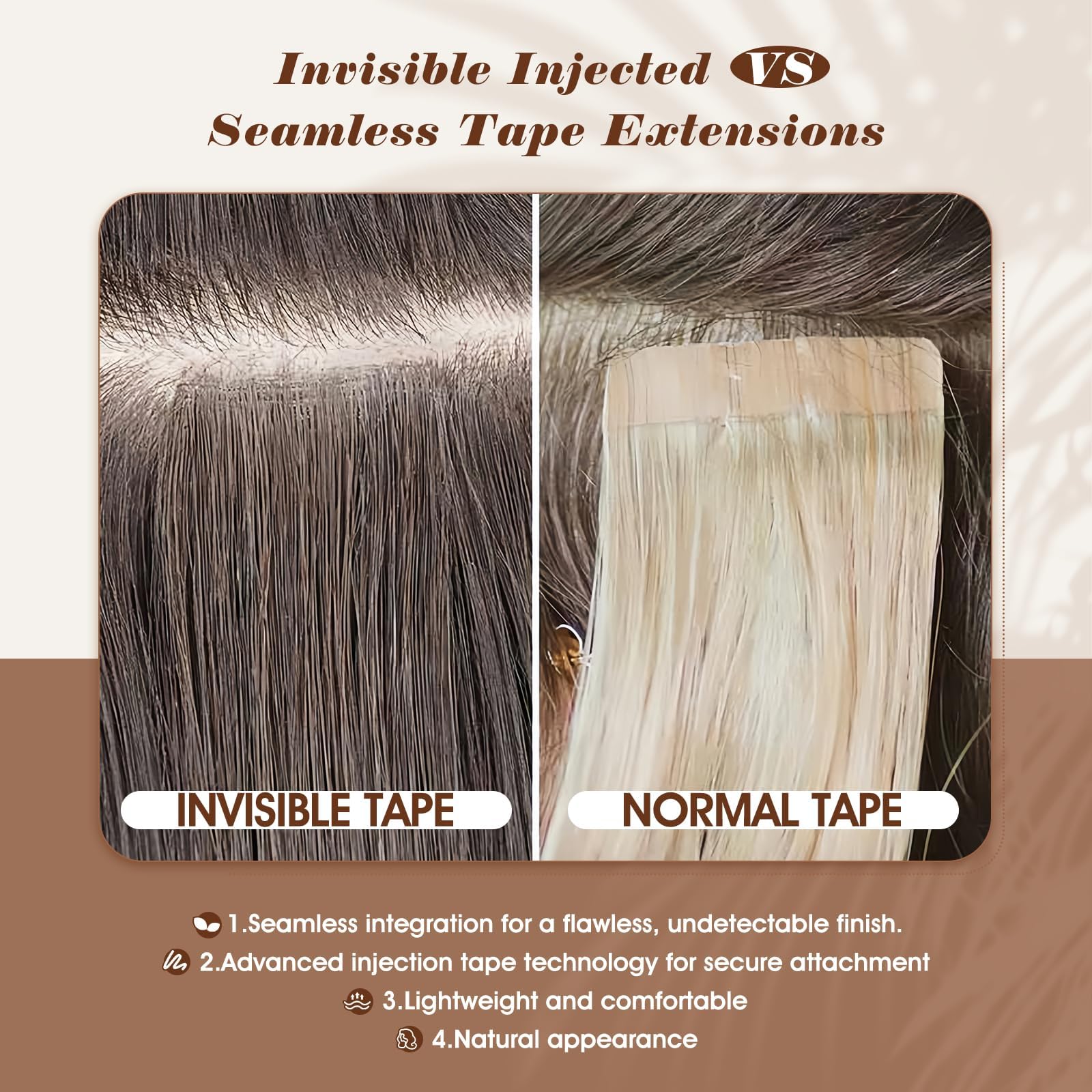 Foto 5 pulgar | Cinta Inyectada Full Shine Para Extensiones De Cabello, Sin Costuras, 60 Cm - Venta Internacional.