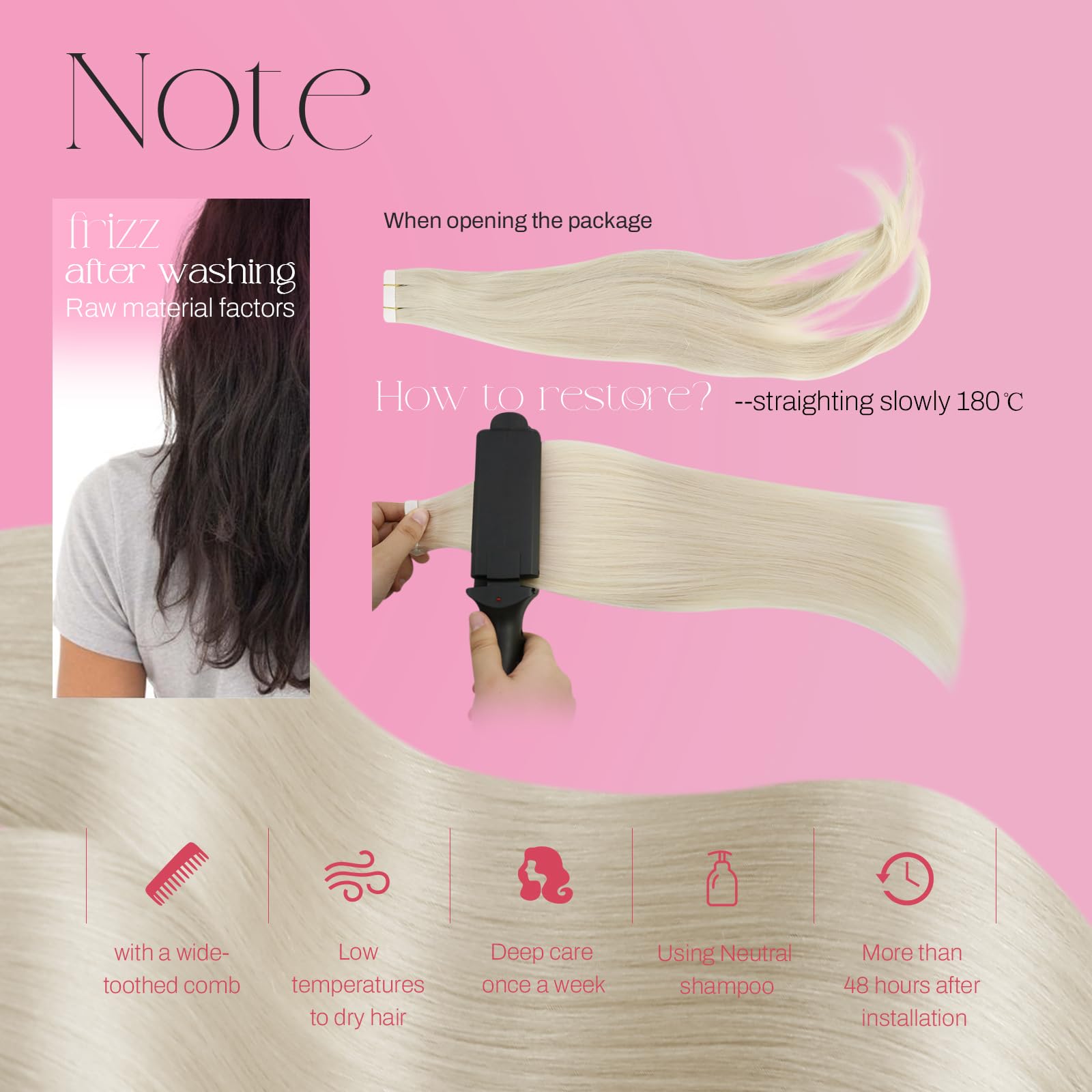 Foto 5 | Extensiones De Cabello Con Cinta Adhesiva Moresoo Blonde, 14 Pulgadas, 100% Cabello Humano - Venta Internacional.