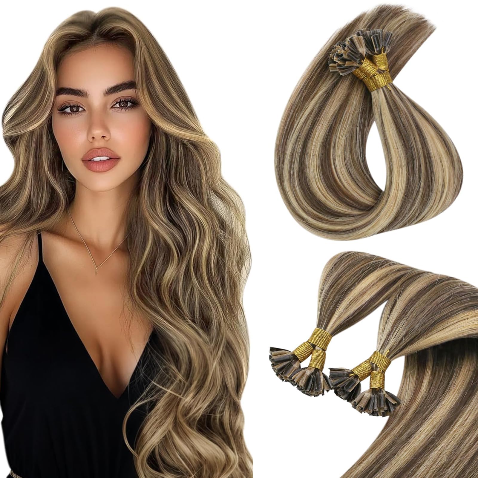 Foto 1 | Extensiones De Cabello Sunny U Tip Human Hair 50 G 40 Cm - Venta Internacional.