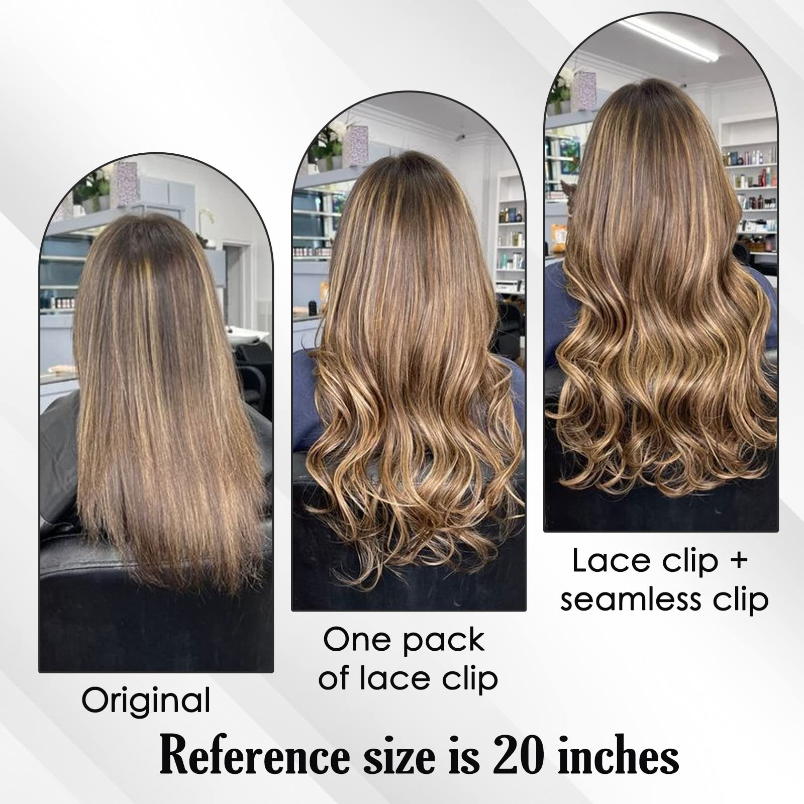 Foto 6 pulgar | Extensiones De Pelo Con Clip Full Shine, 40 Cm, Marrón Degradado, Marrón Ceniza - Venta Internacional.