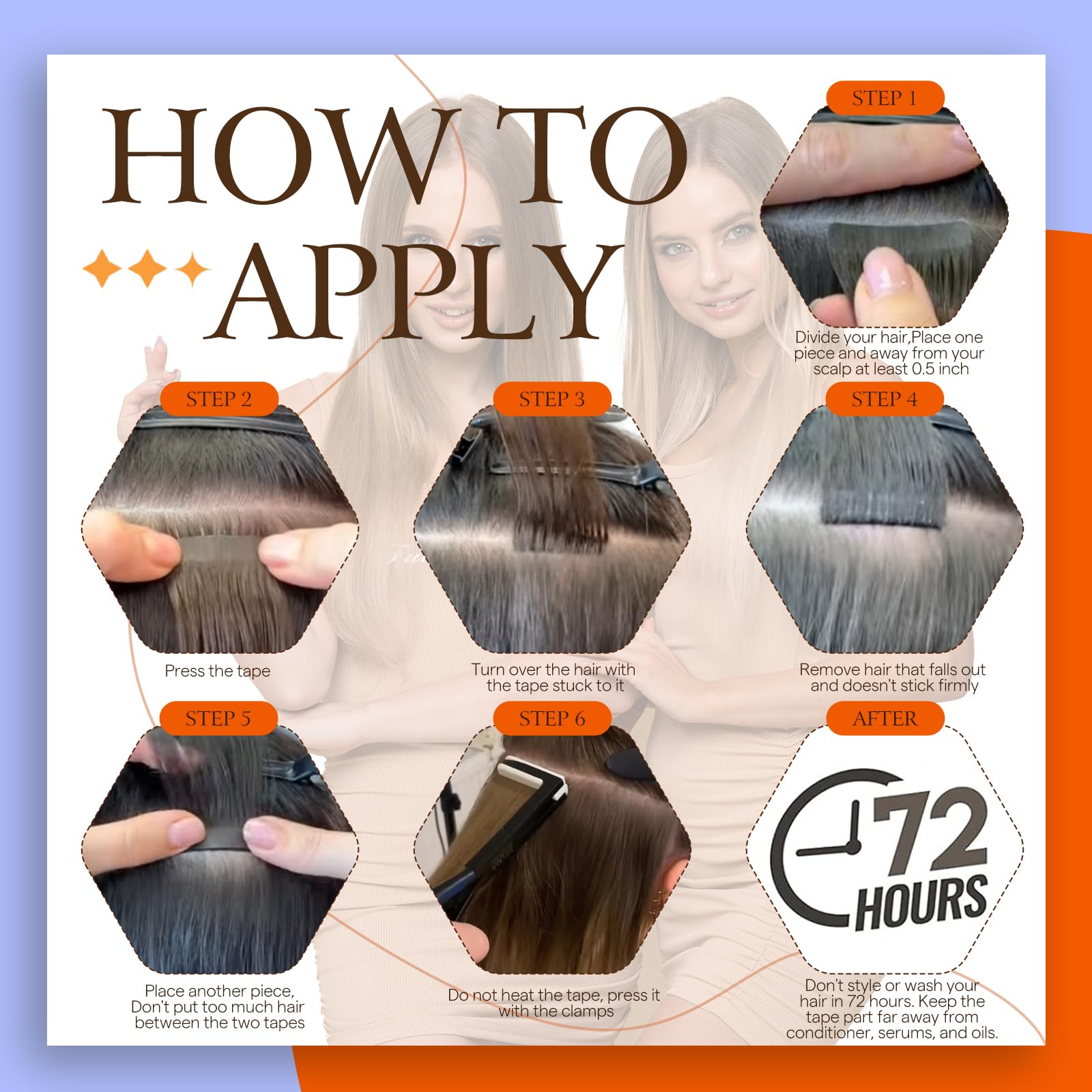 Foto 7 pulgar | Extensiones De Cabello Full Shine Tape En Cabello Humano, 45 Cm, Color Negro Azabache - Venta Internacional.