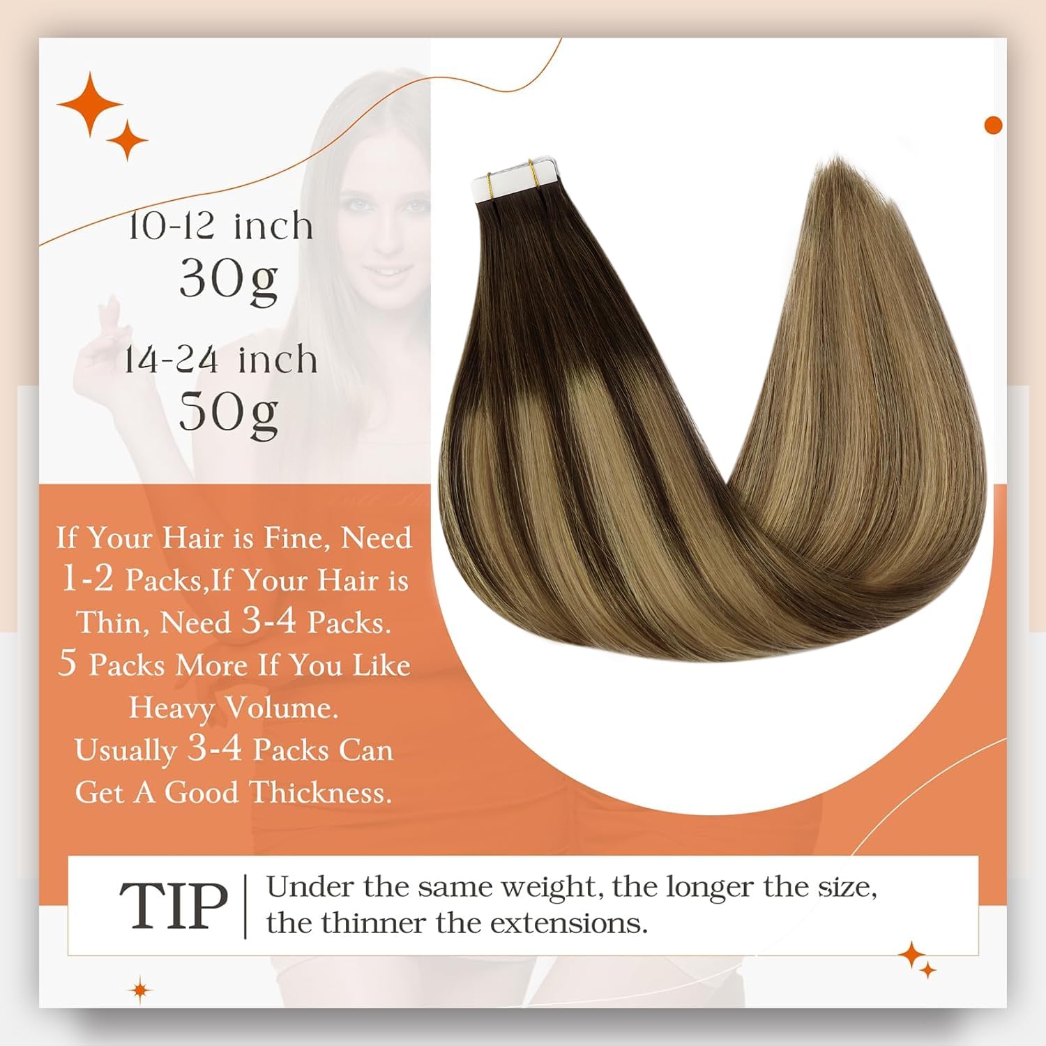 Foto 5 pulgar | Extensiones De Cabello Con Cinta Adhesiva Full Shine Color 2, Marrón A 8 Ceniza - Venta Internacional.