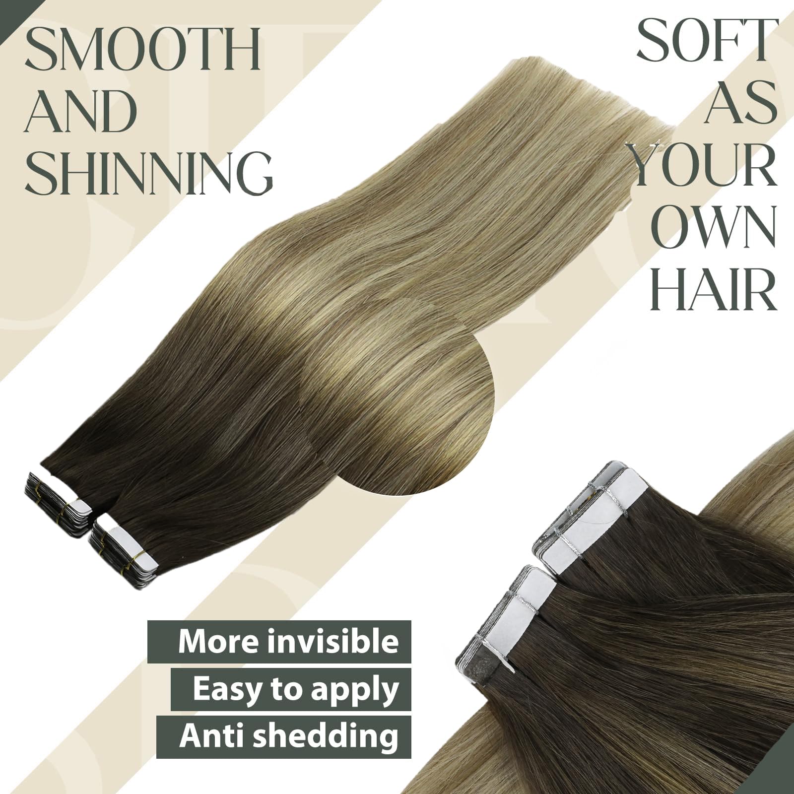 Foto 3 pulgar | Extensiones De Cabello Con Cinta Adhesiva Sunny Hair Straight Human Hair - Venta Internacional.