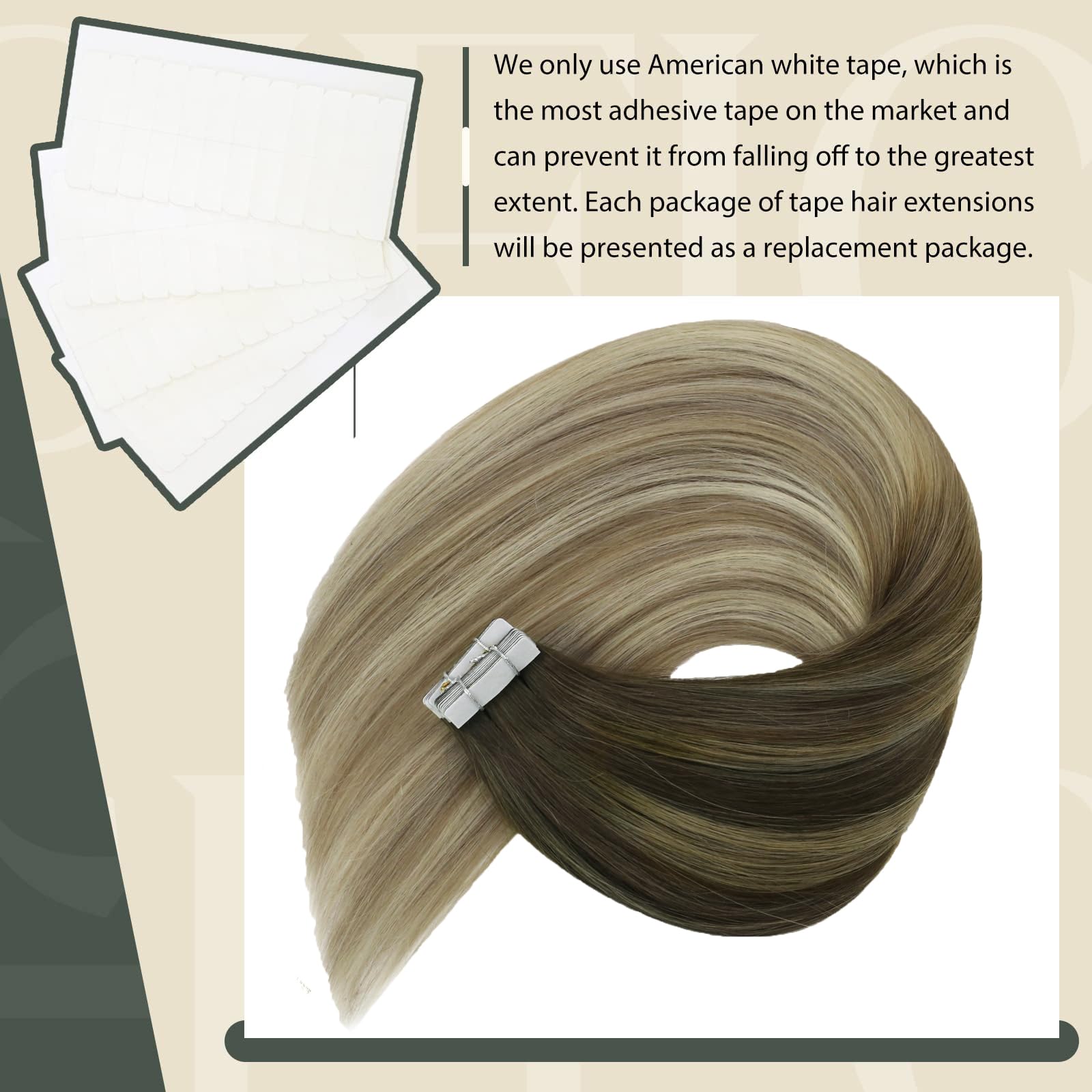 Foto 4 pulgar | Extensiones De Cabello Con Cinta Adhesiva Sunny Hair Straight Human Hair - Venta Internacional.