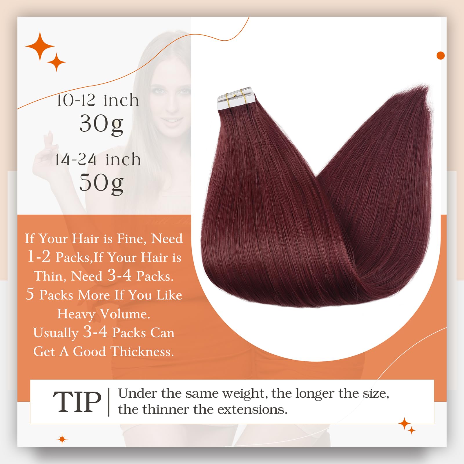 Foto 4 pulgar | Extensiones De Cabello Full Shine, 99j, Color Rojo Vino, 50 G, 22 Cm - Venta Internacional.