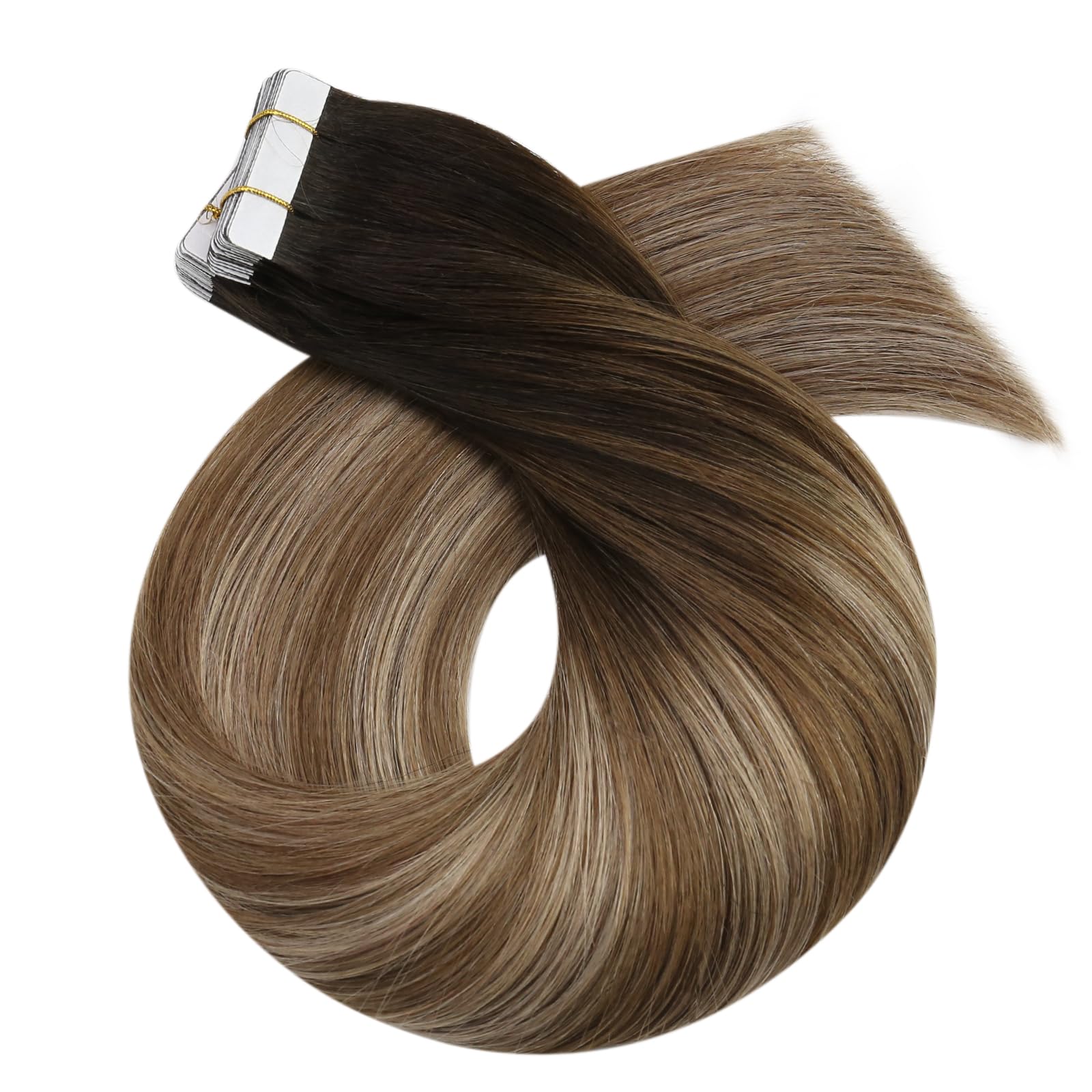 Foto 8 pulgar | Extensiones De Cabello Con Cinta Adhesiva Moresoo Balayage Brown, 100 G, 20 Pulgadas - Venta Internacional.