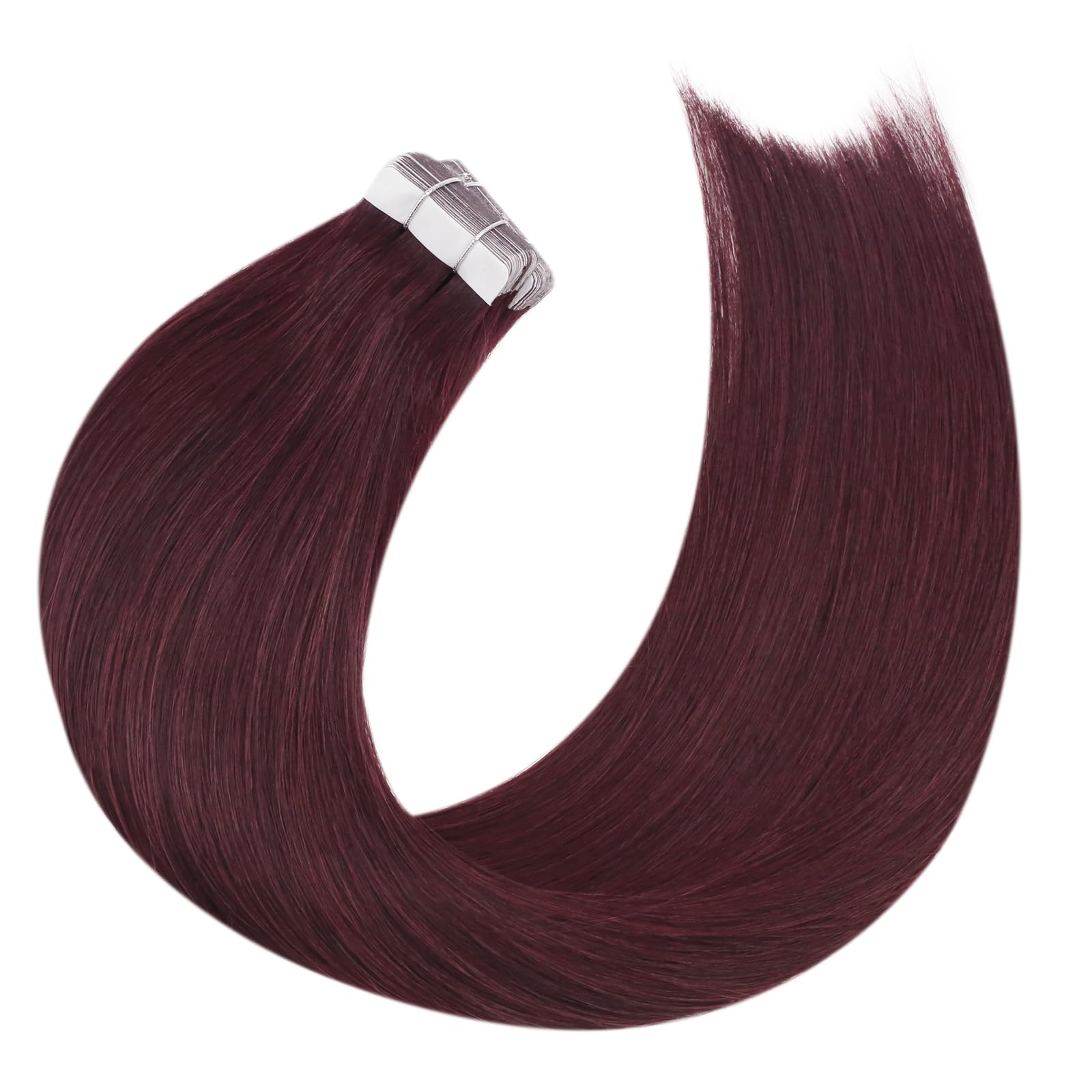 Foto 8 pulgar | Extensiones De Cabello Con Cinta Adhesiva Moresoo Burgundy, 40 Unidades, 100 G, 99 J - Venta Internacional.