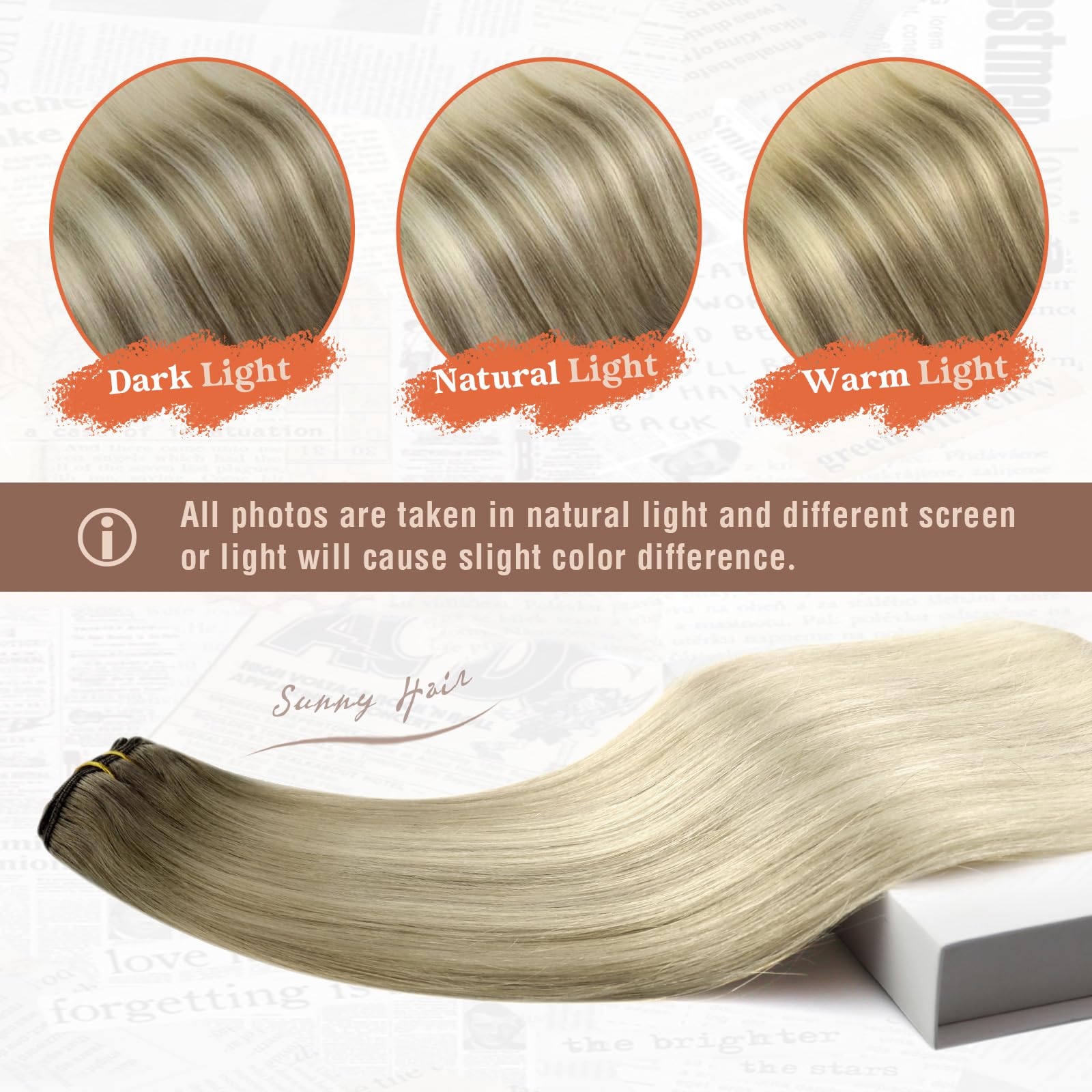 Foto 3 | Extensiones De Pelo Con Clip, Pelo Liso, Color Castaño Claro, 30 Cm - Venta Internacional.