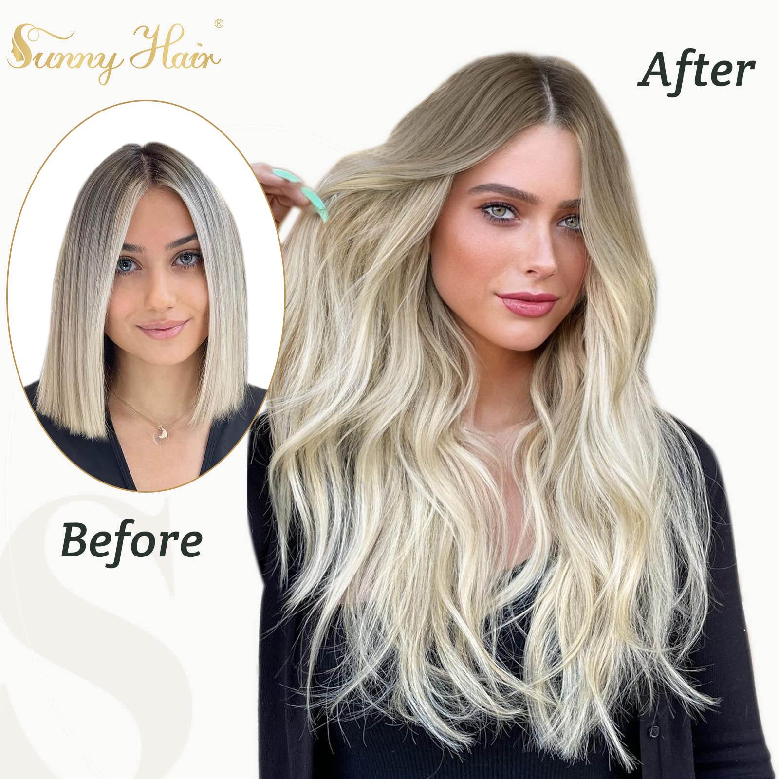 Foto 4 | Extensiones De Pelo Con Clip, Pelo Liso, Color Castaño Claro, 30 Cm - Venta Internacional.