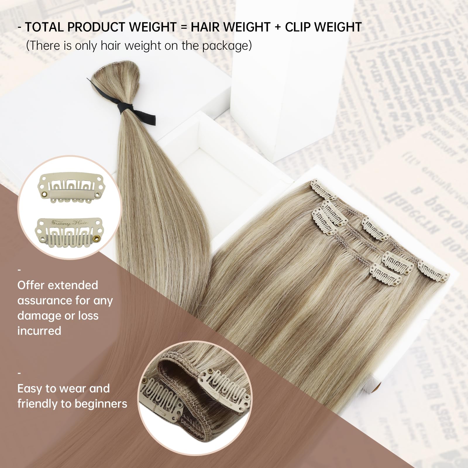 Foto 3 | Extensiones Con Forma De Pinza, Cabello Humano Liso, Brillante, 30 Cm - Venta Internacional.