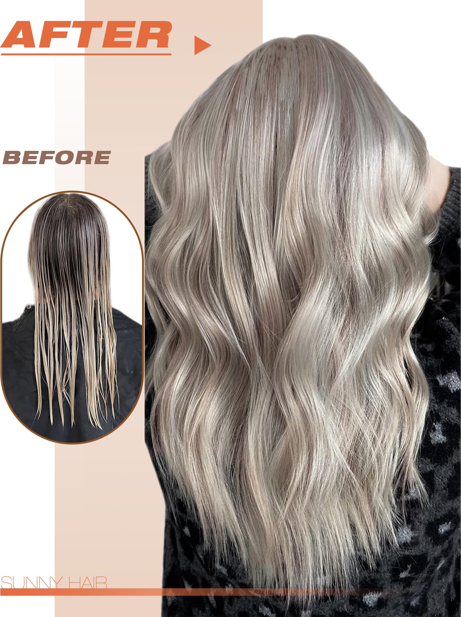 Foto 7 pulgar | Extensiones De Pelo Con Cinta Adhesiva Sunny Hair Dirty Blonde Highlight, 60 Cm - Venta Internacional.