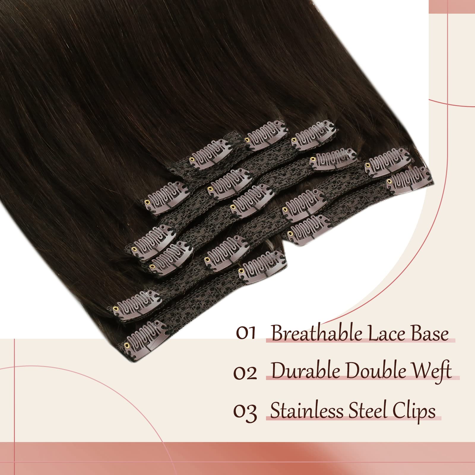 Foto 6 pulgar | Extensiones De Cabello Liso Con Clip, Cabello Humano Liso, 20 Cm - Venta Internacional.