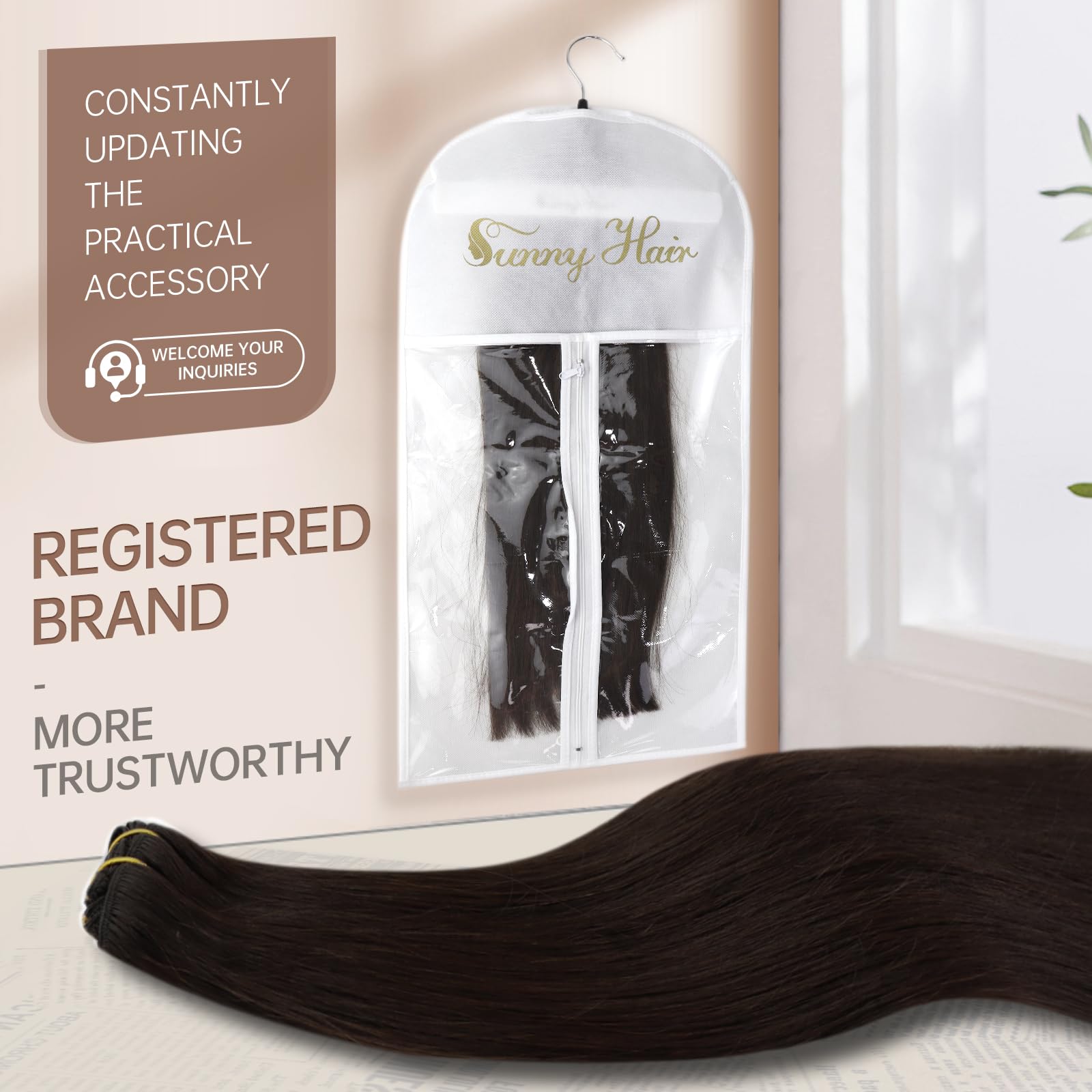 Foto 7 pulgar | Extensiones De Cabello Liso Con Clip, Cabello Humano Liso, 20 Cm - Venta Internacional.