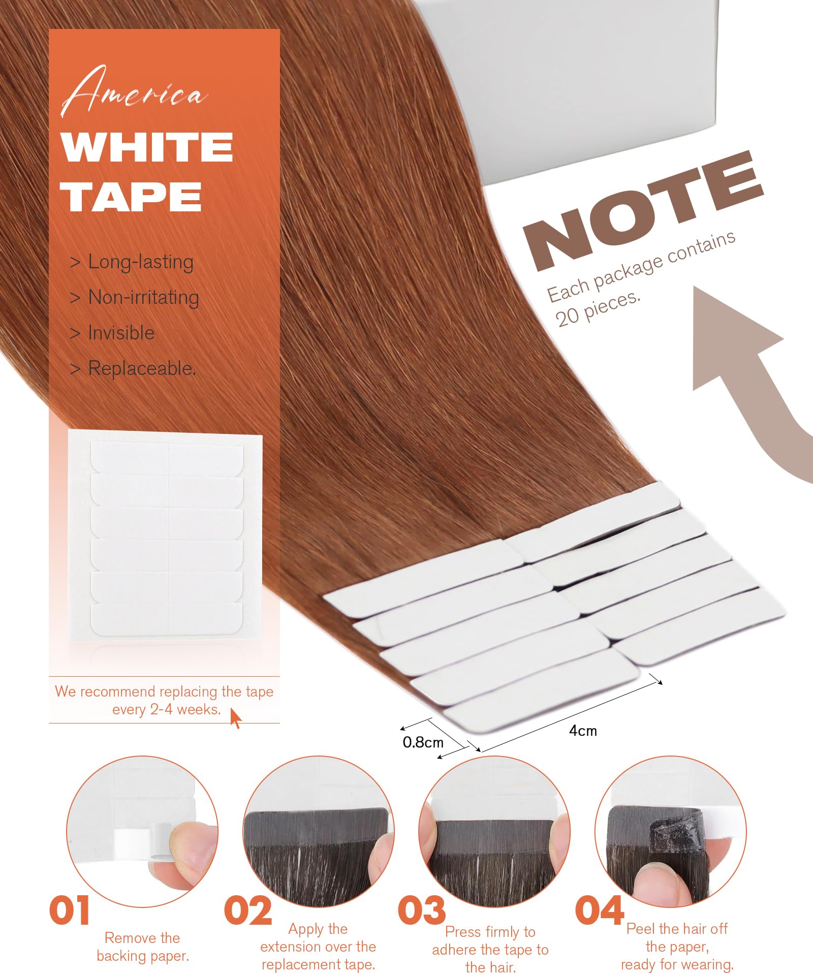 Foto 4 pulgar | Extensiones De Cabello Sunny Hair, Suaves Y Brillantes, De Color Cobre - Venta Internacional.