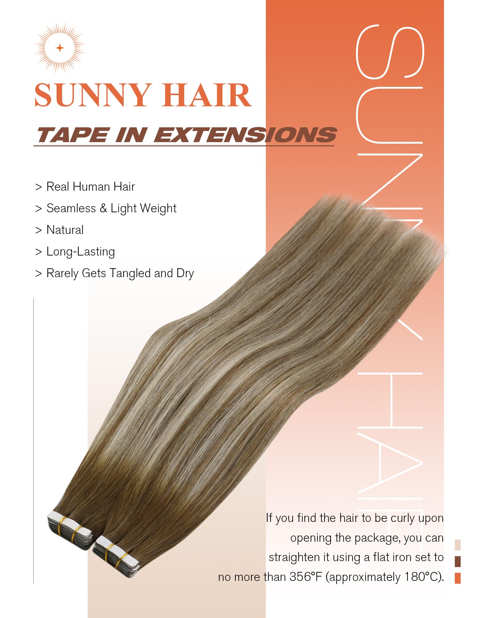 Foto 3 pulgar | Extensiones De Cabello Humano Real Sunny Clip In, 35 Cm, Negro Degradado - Venta Internacional.