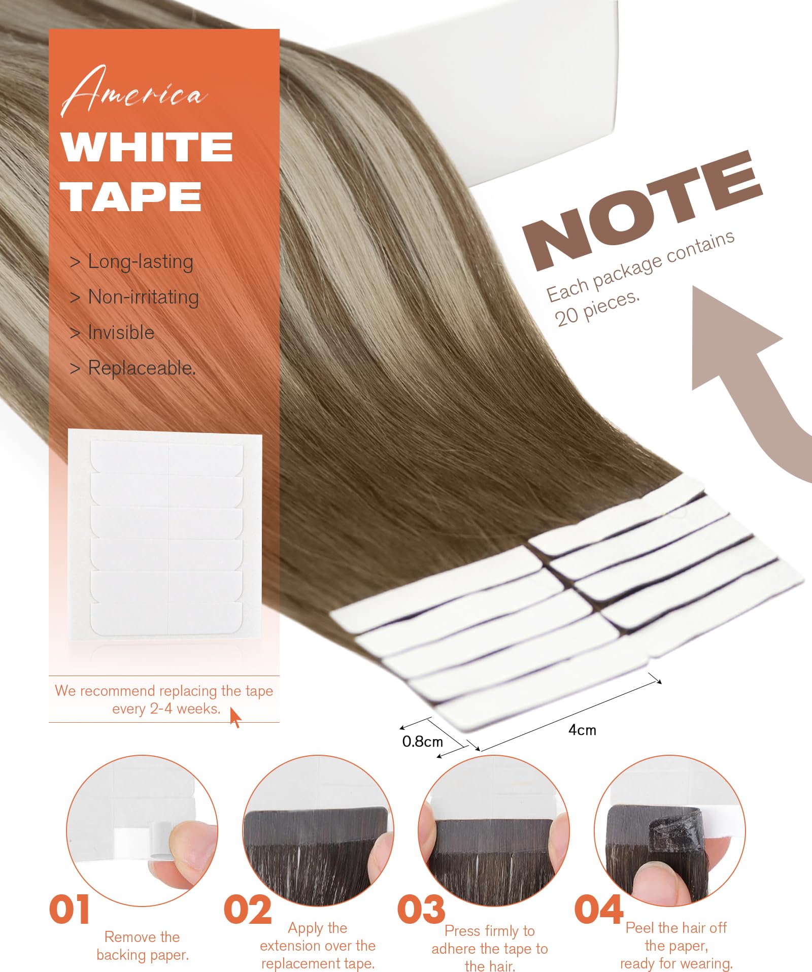 Foto 4 pulgar | Extensiones De Cabello Humano Real Sunny Clip In, 35 Cm, Negro Degradado - Venta Internacional.