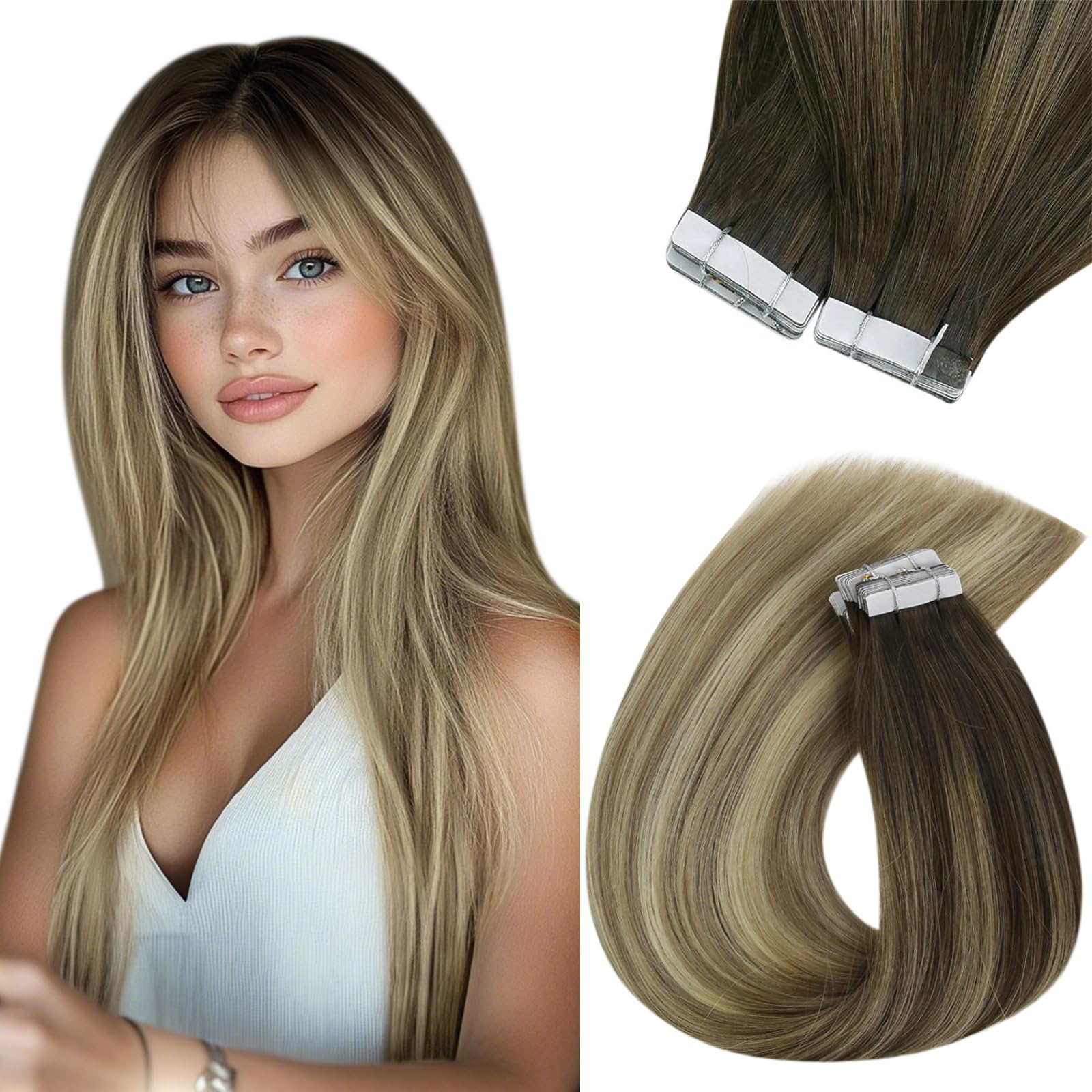 Foto 2 pulgar | Extensiones De Pelo Sunny Hair Ombre Human Hair, 45 Cm - Venta Internacional.