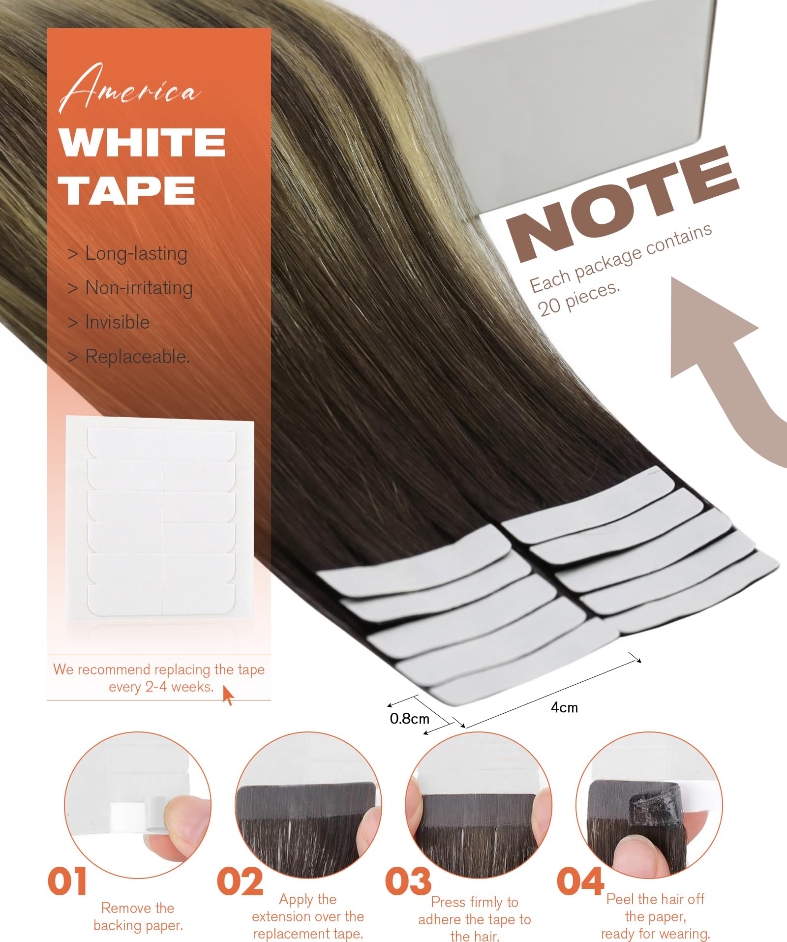 Foto 4 pulgar | Extensiones De Pelo Sunny Hair Ombre Human Hair, 45 Cm - Venta Internacional.