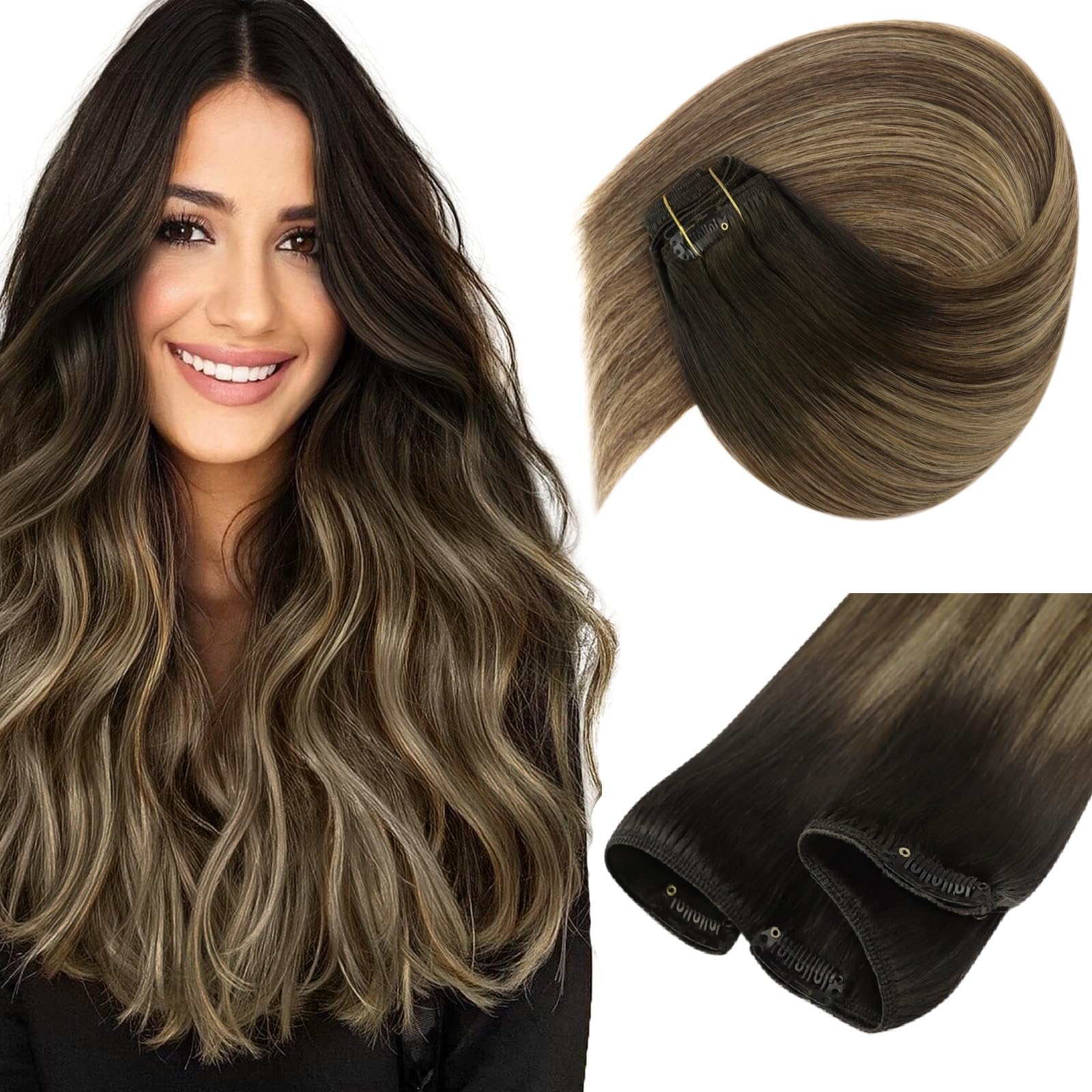 Foto 2 pulgar | Extensiones Con Forma De Pinza, Cabello Humano Sunny Hair Straight Remy - Venta Internacional.