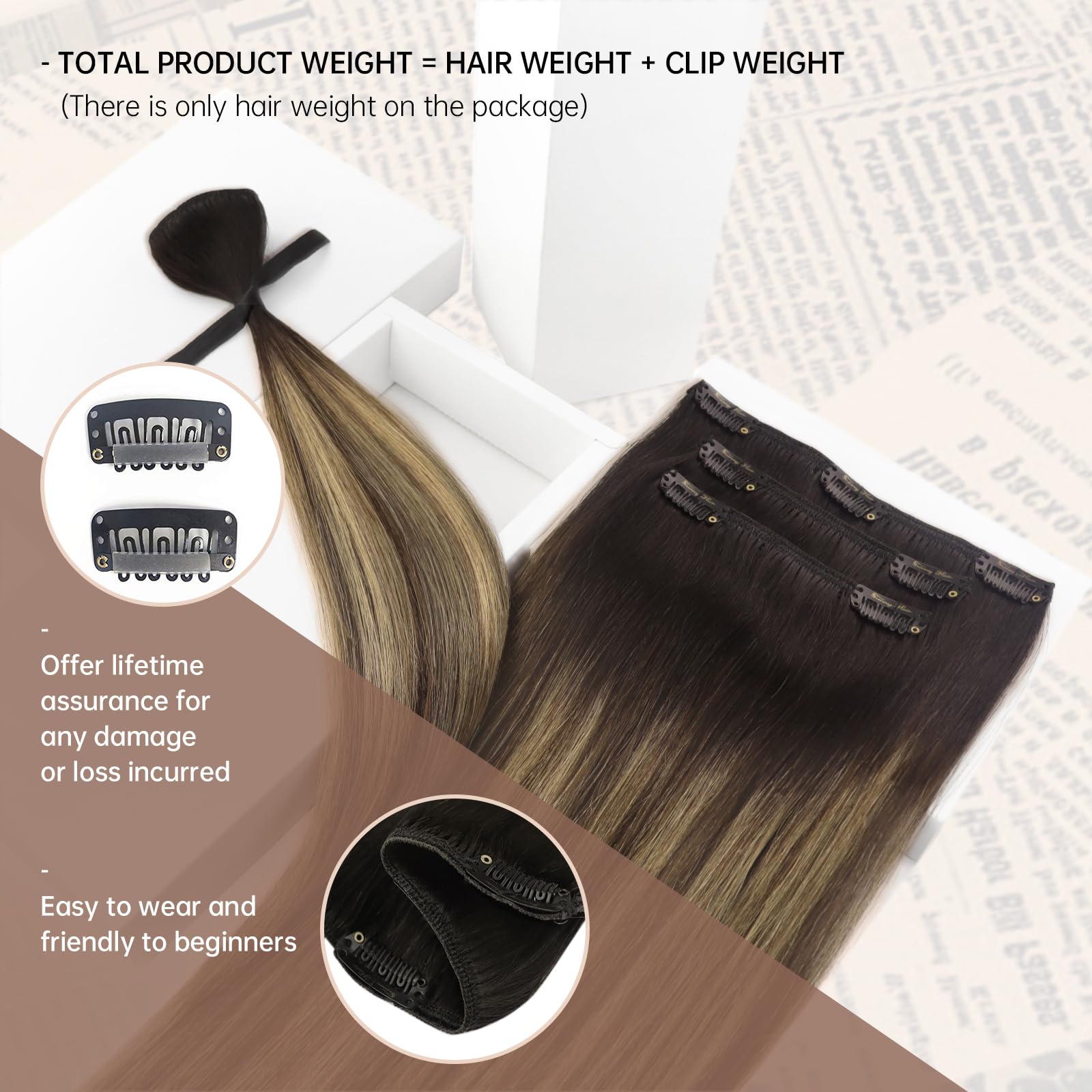Foto 4 pulgar | Extensiones Con Forma De Pinza, Cabello Humano Sunny Hair Straight Remy - Venta Internacional.