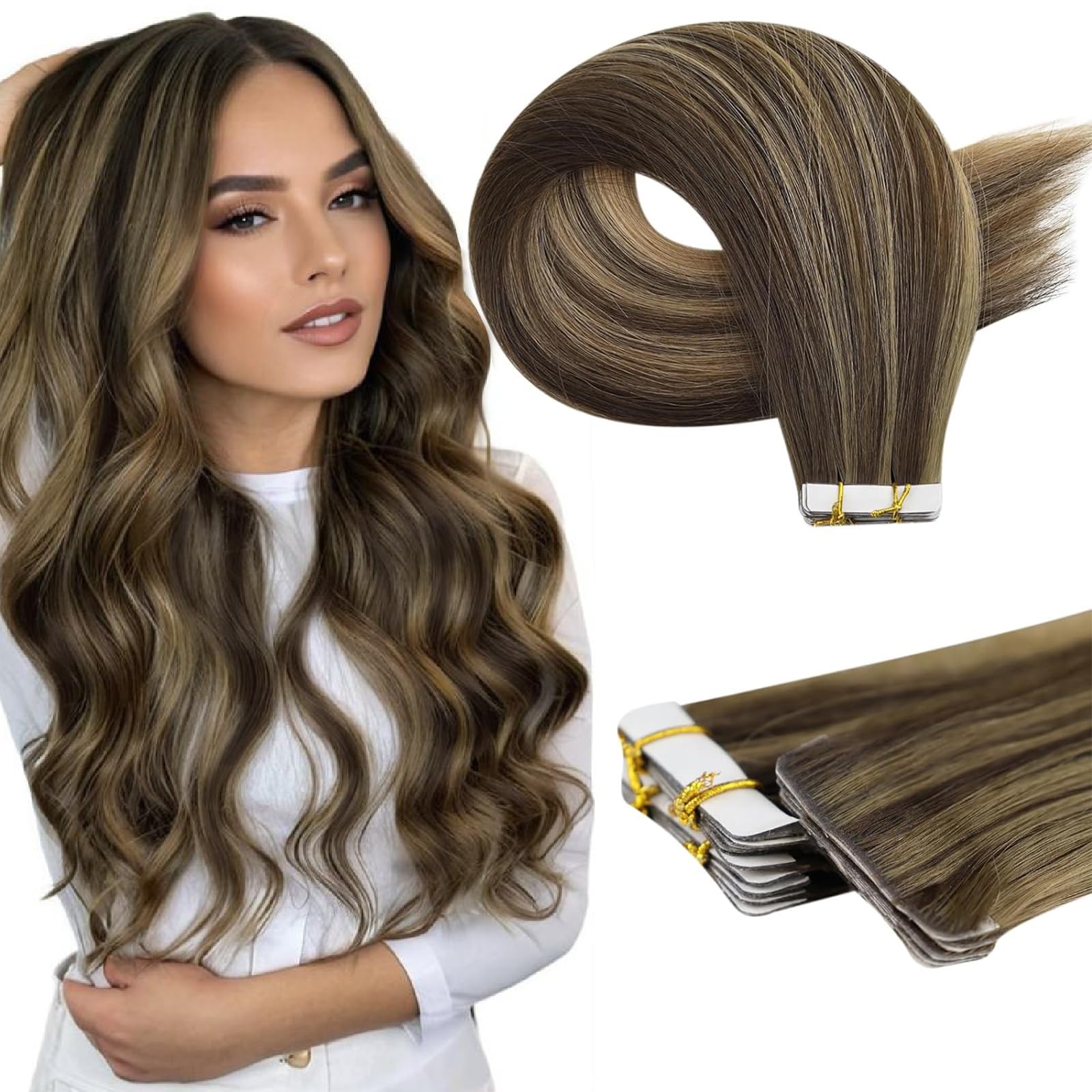 Foto 2 pulgar | Cinta Adhesiva Invisible Full Shine Para Extensiones De Cabello, 24 Pulgadas, 25 G, 10 Unidades - Venta Internacional.