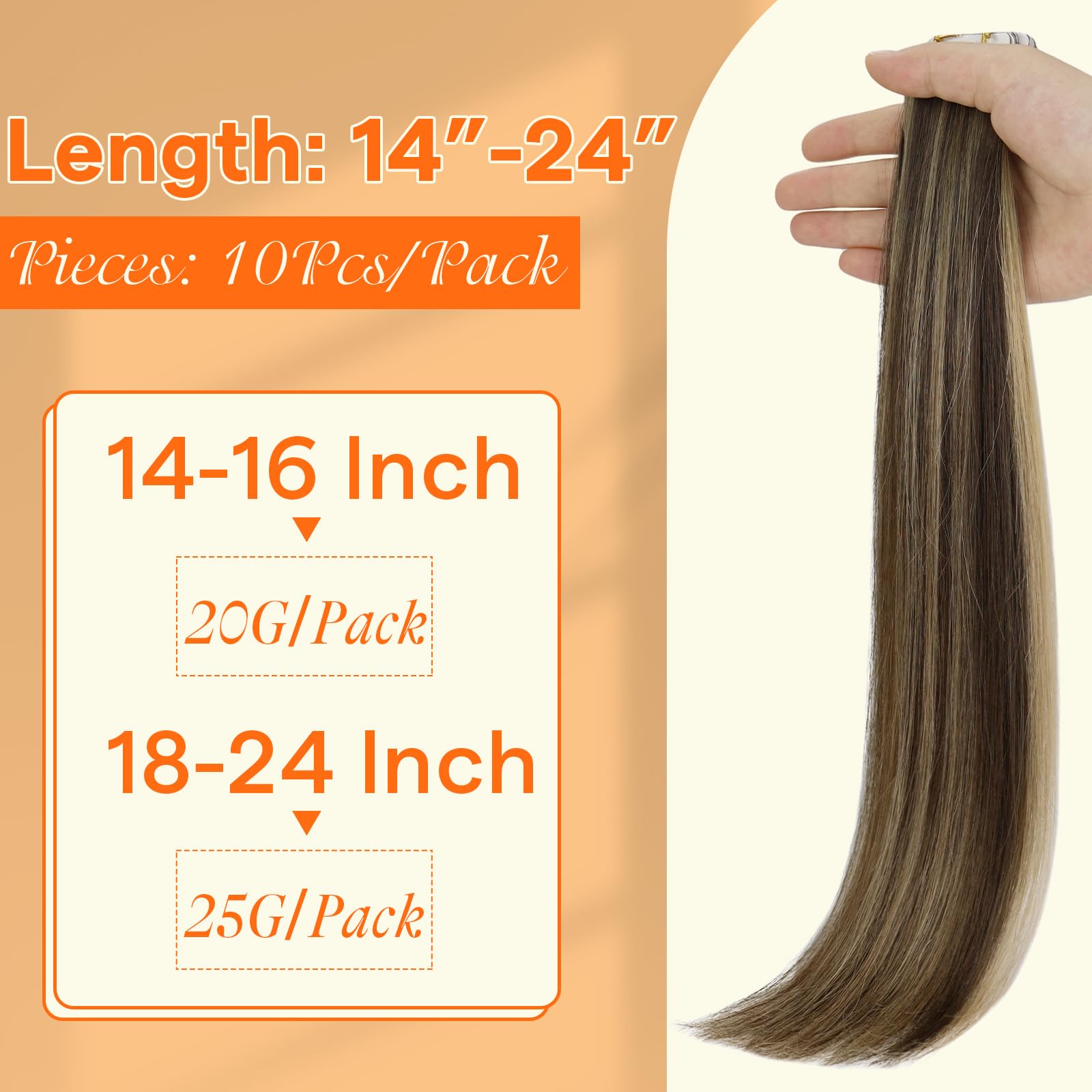 Foto 4 pulgar | Cinta Adhesiva Invisible Full Shine Para Extensiones De Cabello, 24 Pulgadas, 25 G, 10 Unidades - Venta Internacional.