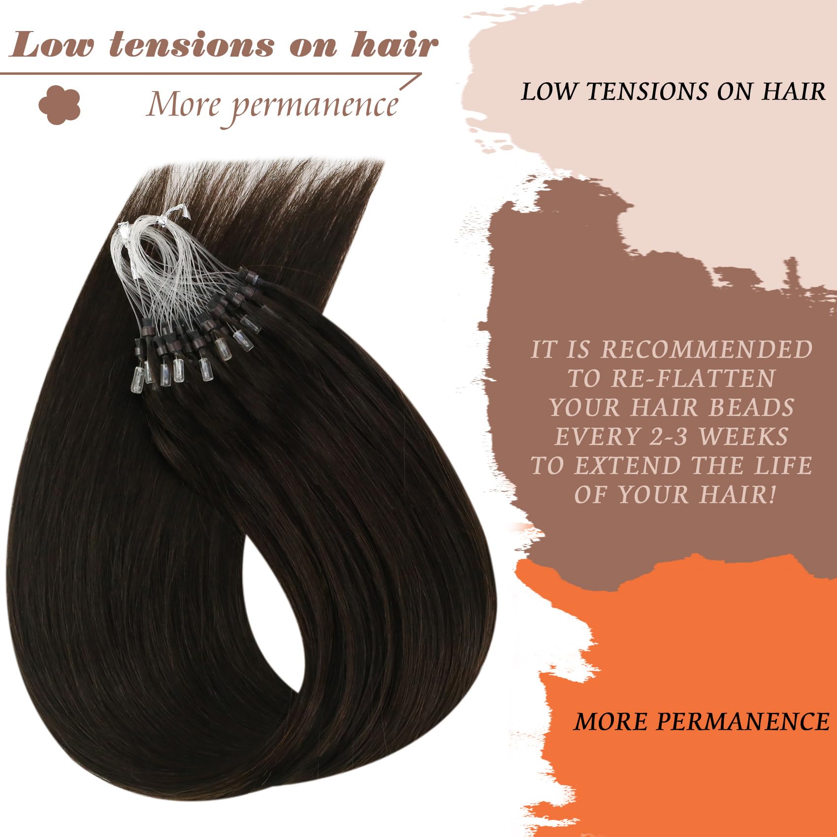 Foto 5 | Extensiones De Cabello Sunny Hair Micro Link Human Hair 22 Pulgadas 50 G - Venta Internacional.