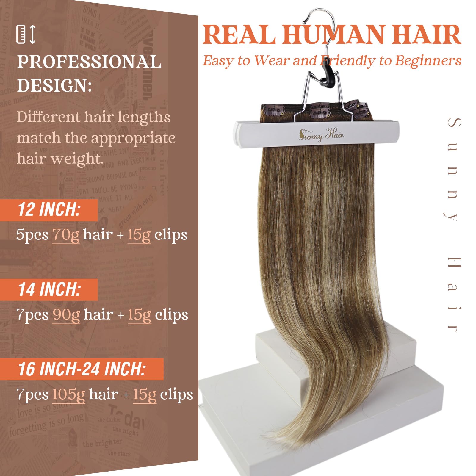 Foto 3 pulgar | Extensiones De Cabello Liso Con Clip, Cabello Humano Liso, 30 Cm - Venta Internacional.