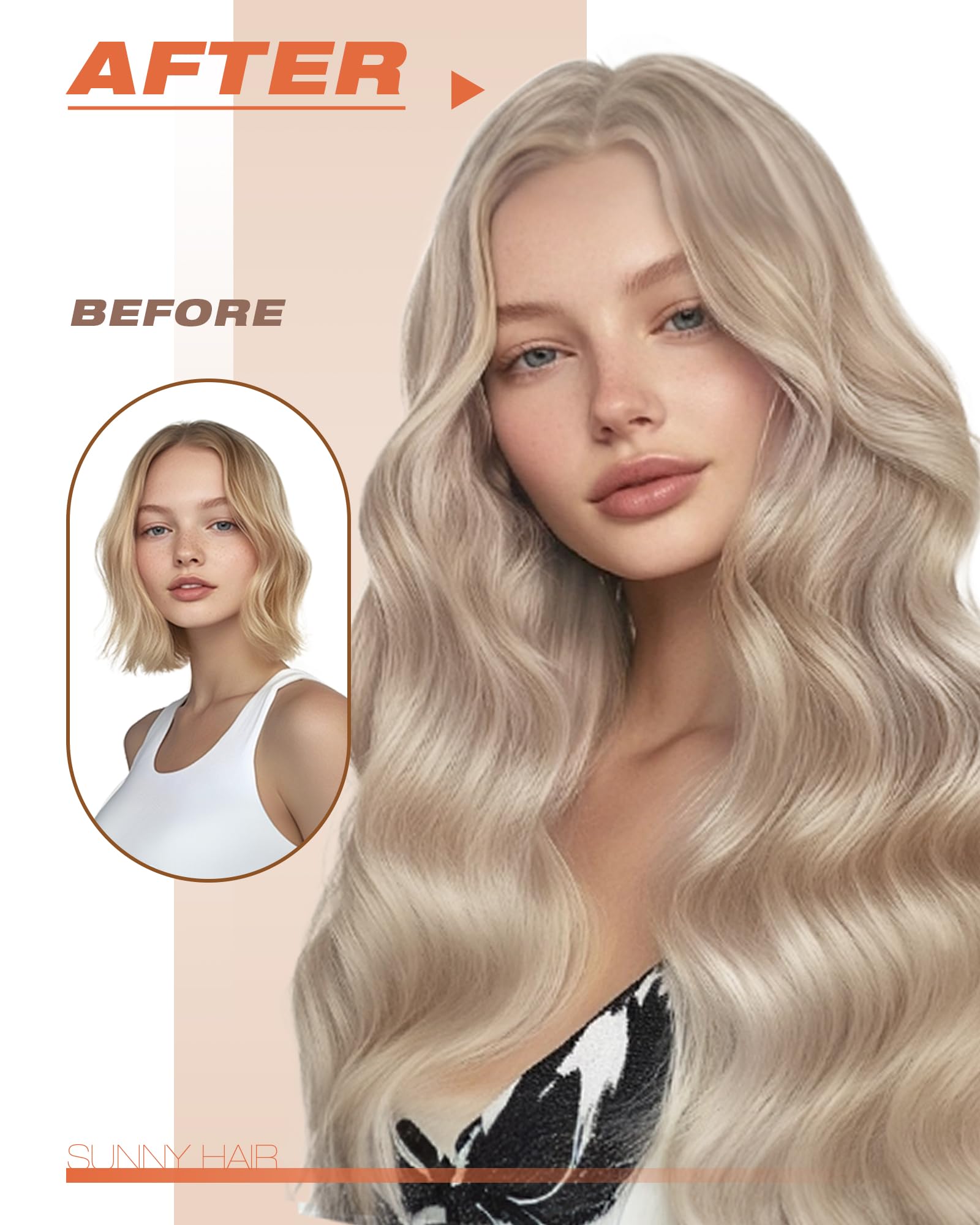 Foto 7 pulgar | Extensiones De Cabello Con Cinta Adhesiva, Cabello Soleado, Rubio Ceniza, Mechas - Venta Internacional.
