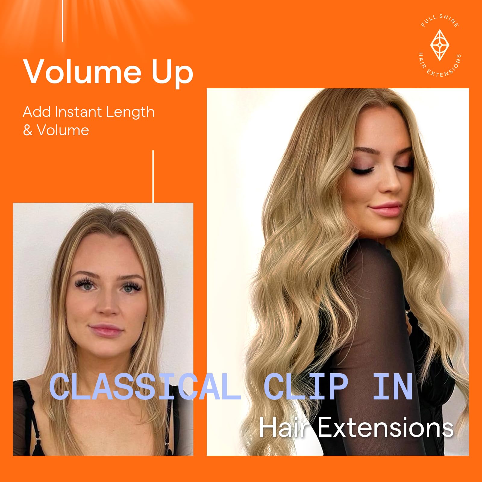 Foto 7 | Extensiones De Cabello Full Shine De Color Marrón Dorado A Rubio Sucio De 40 Cm - Venta Internacional.