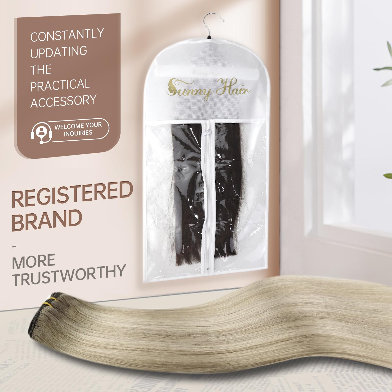 Foto 6 pulgar | Extensiones De Pelo Con Clip, Cabello Humano, Rubio Ceniza, 12 Pulgadas - Venta Internacional.